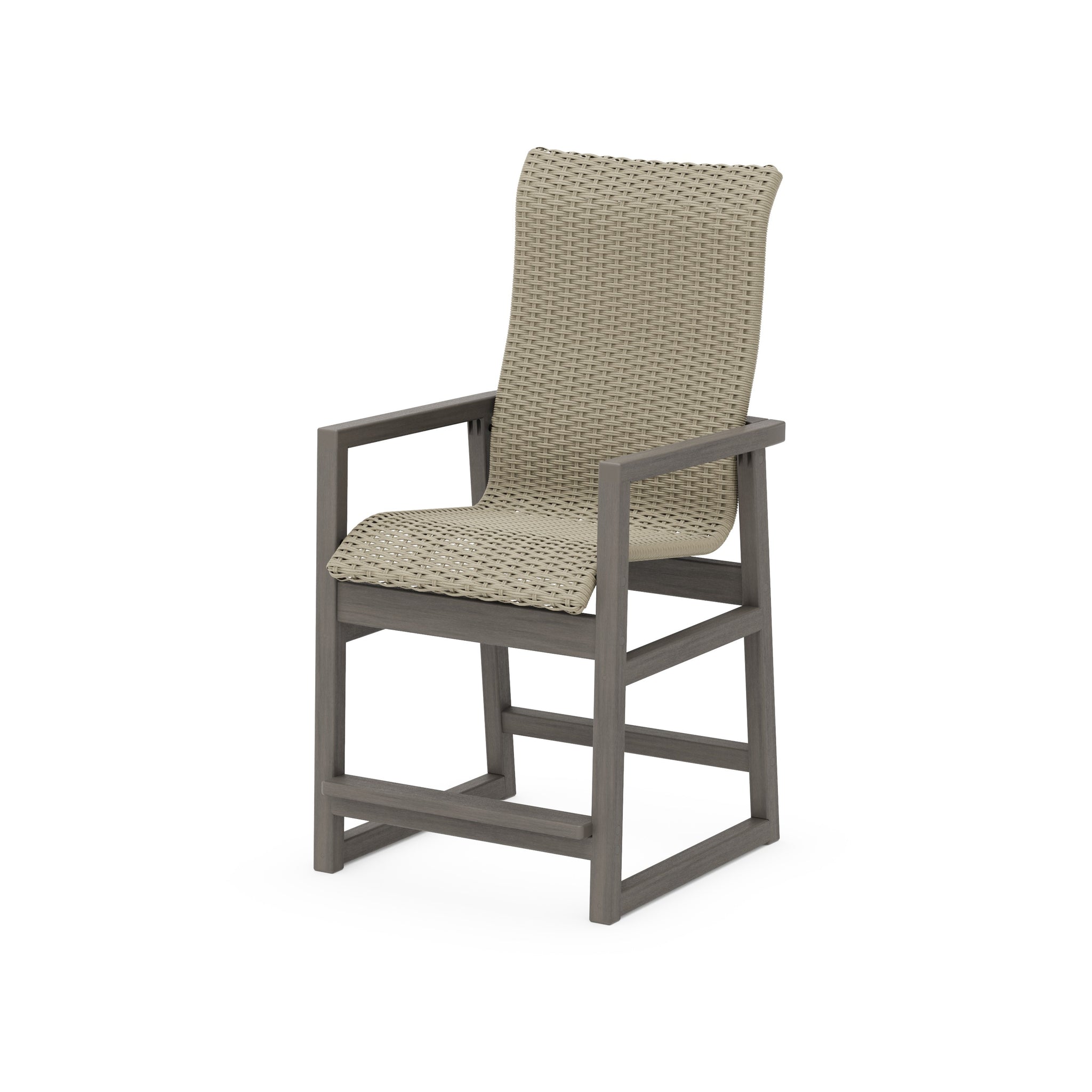 EDGE Woven High-Back Counter Arm Chair