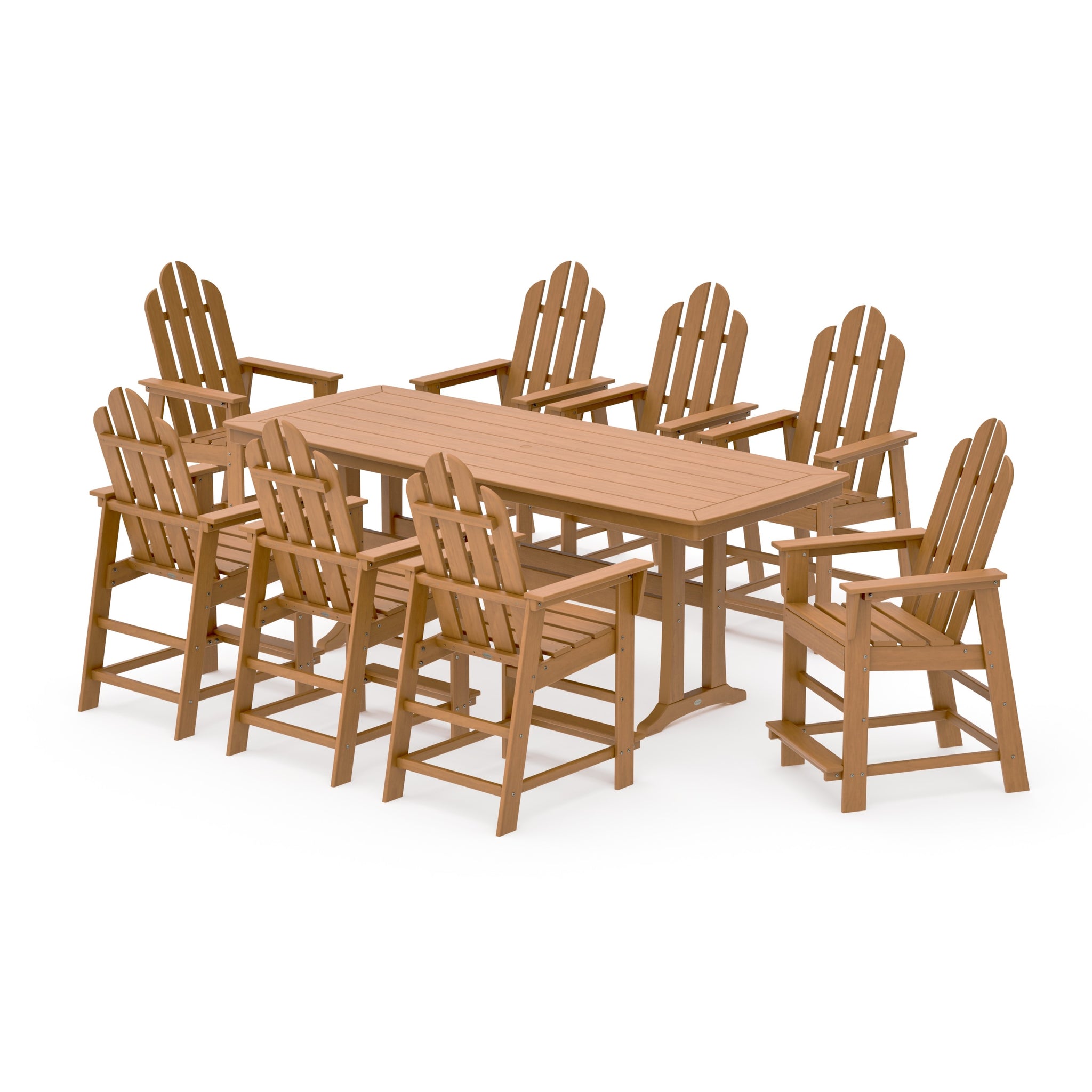 Long Island 9-Piece Counter Set with Trestle Legs