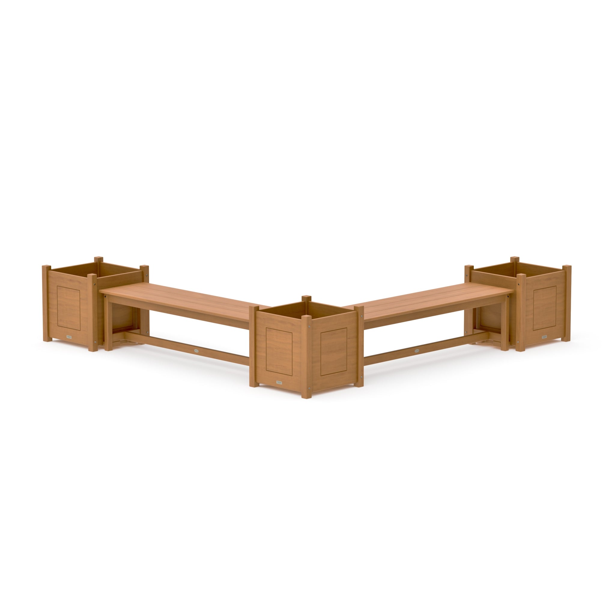 60" Country Living L- Shaped Planter Bench Corner Set - Large