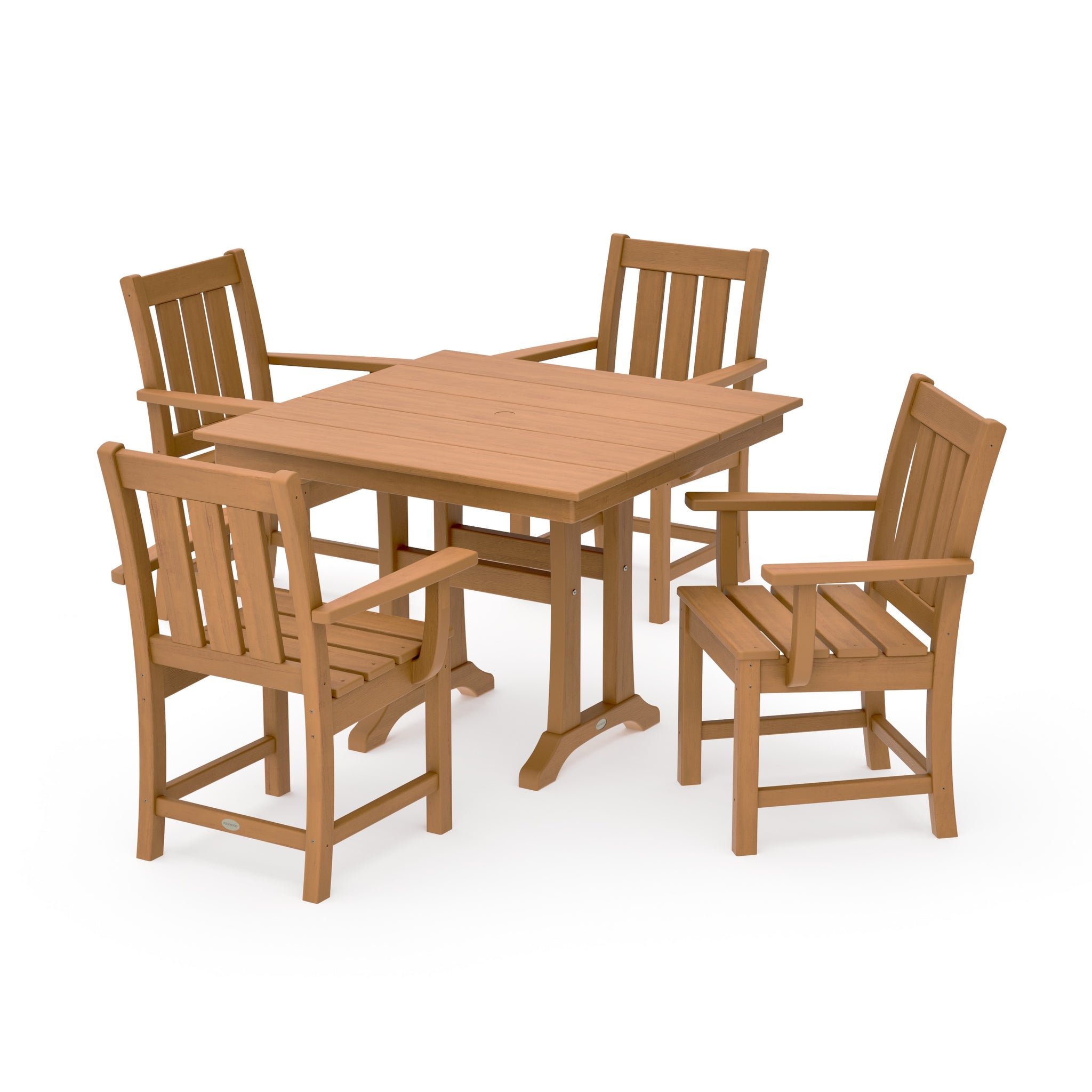 Oxford 5-Piece Farmhouse Dining Set with Trestle Legs