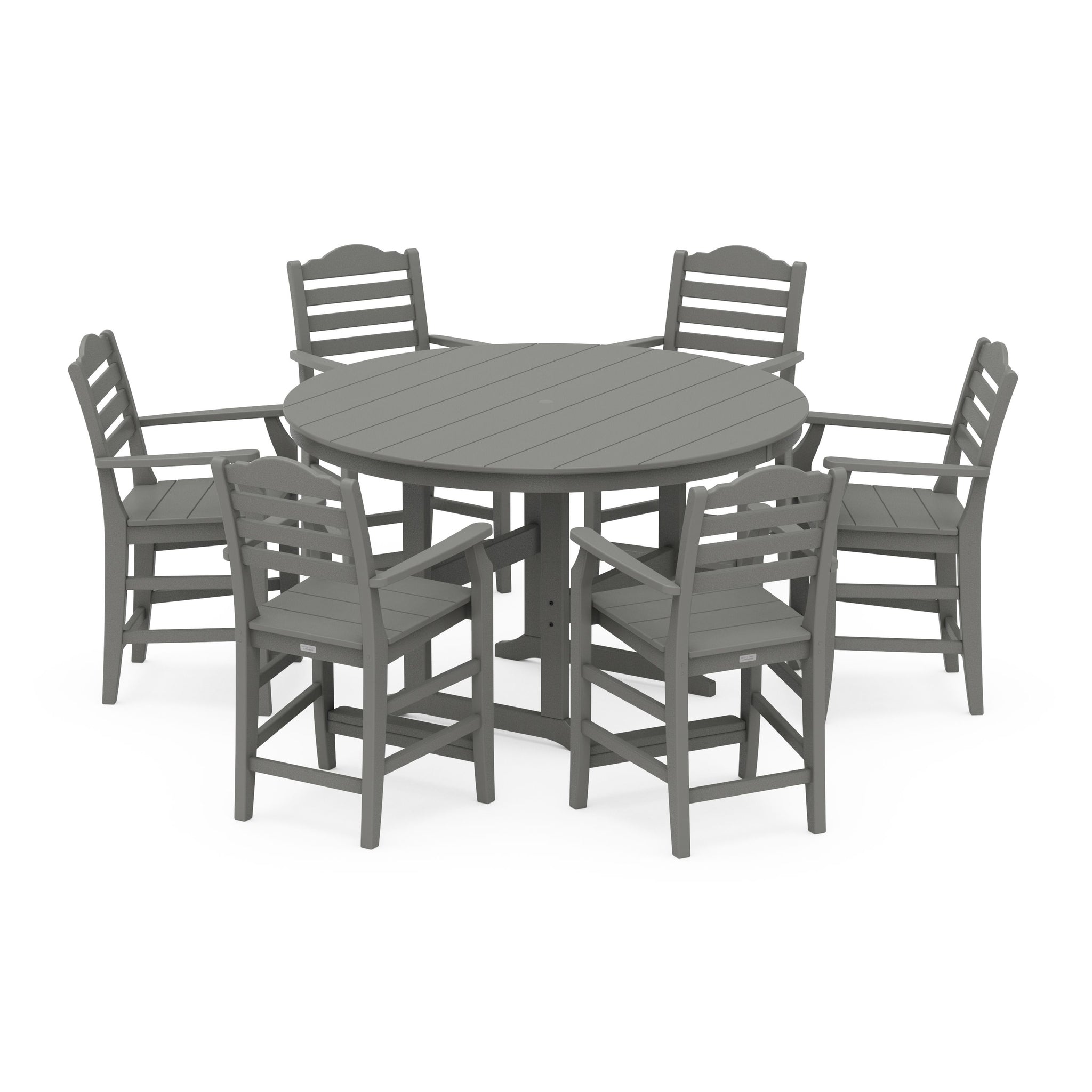 Savannah 7-Piece Arm Chair Round Farmhouse Counter Set