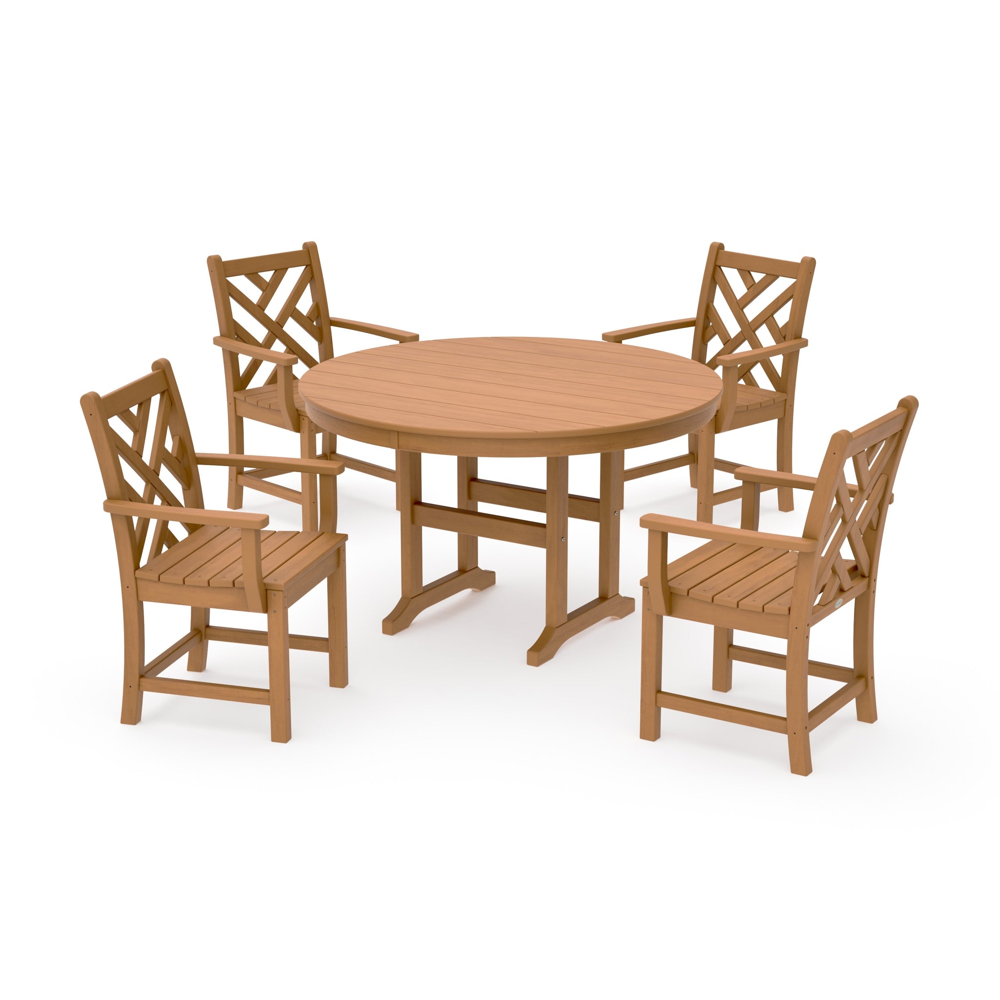 Chippendale 5-Piece Round Farmhouse Dining Set