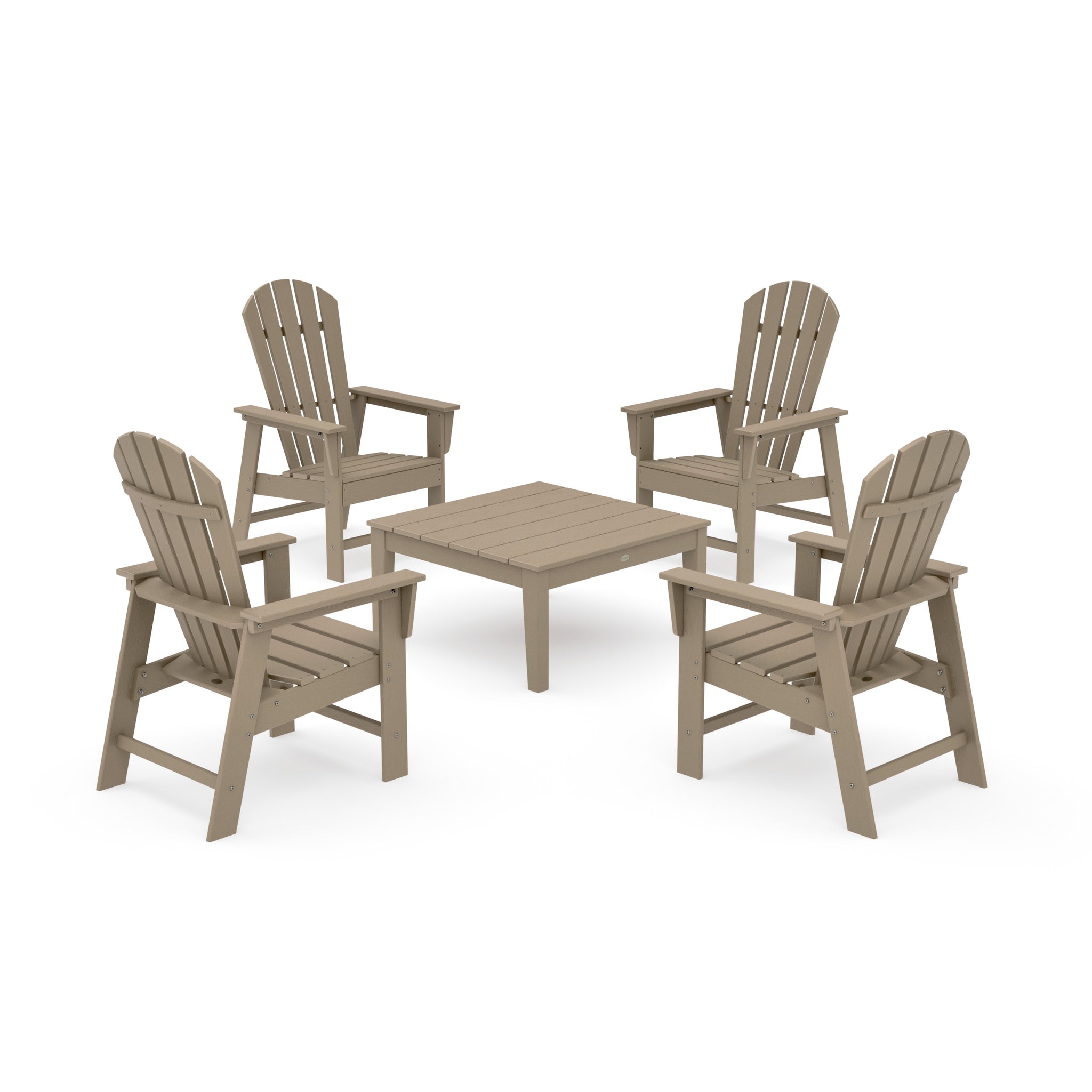5-Piece South Beach Casual Chair Conversation Set with 36" Conversation Table