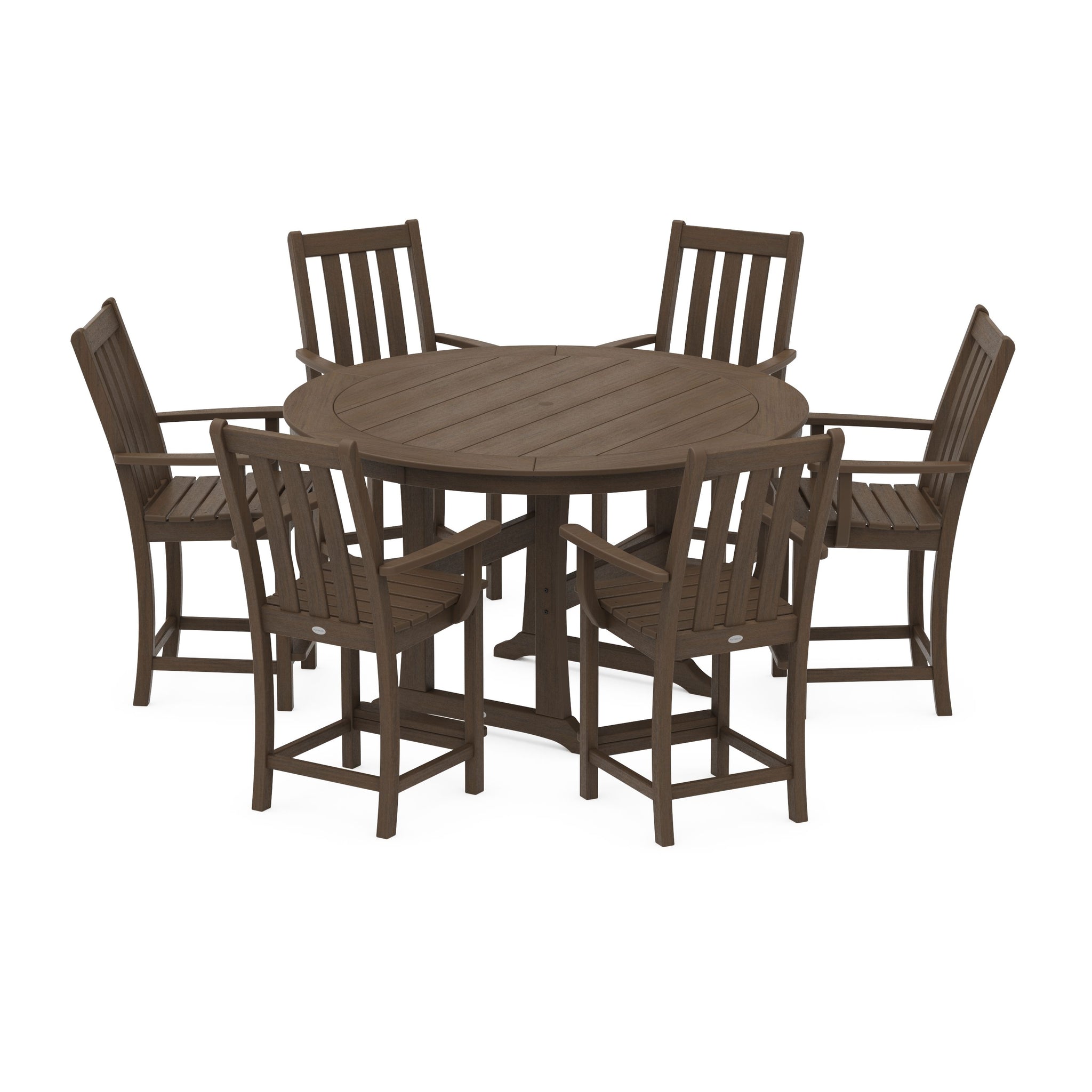 Vineyard 7-Piece Arm Chair Round Counter Set