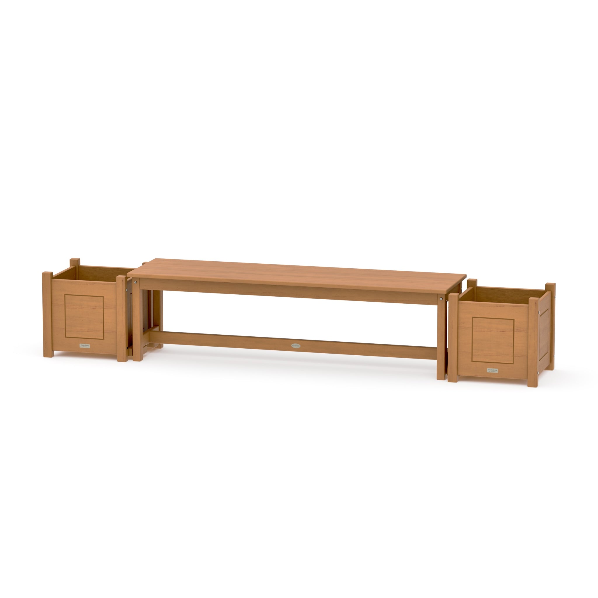 60" Country Living Straight Planter Bench Set