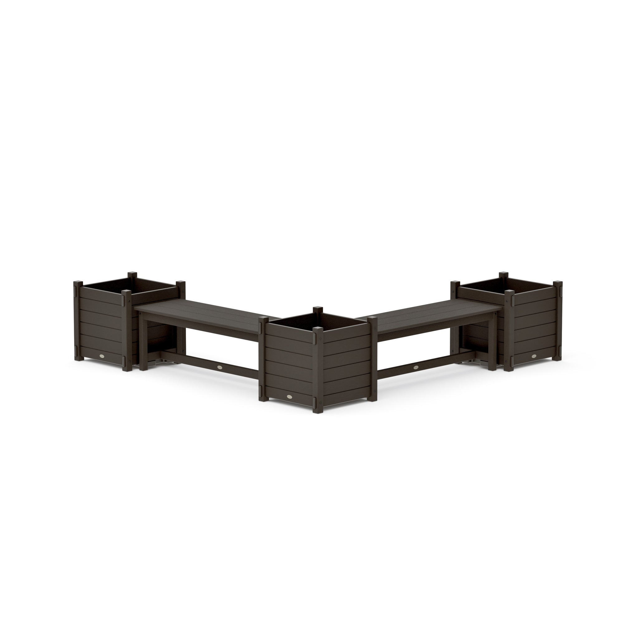 48" Nautical L- Shaped Planter Bench Corner Set - Large