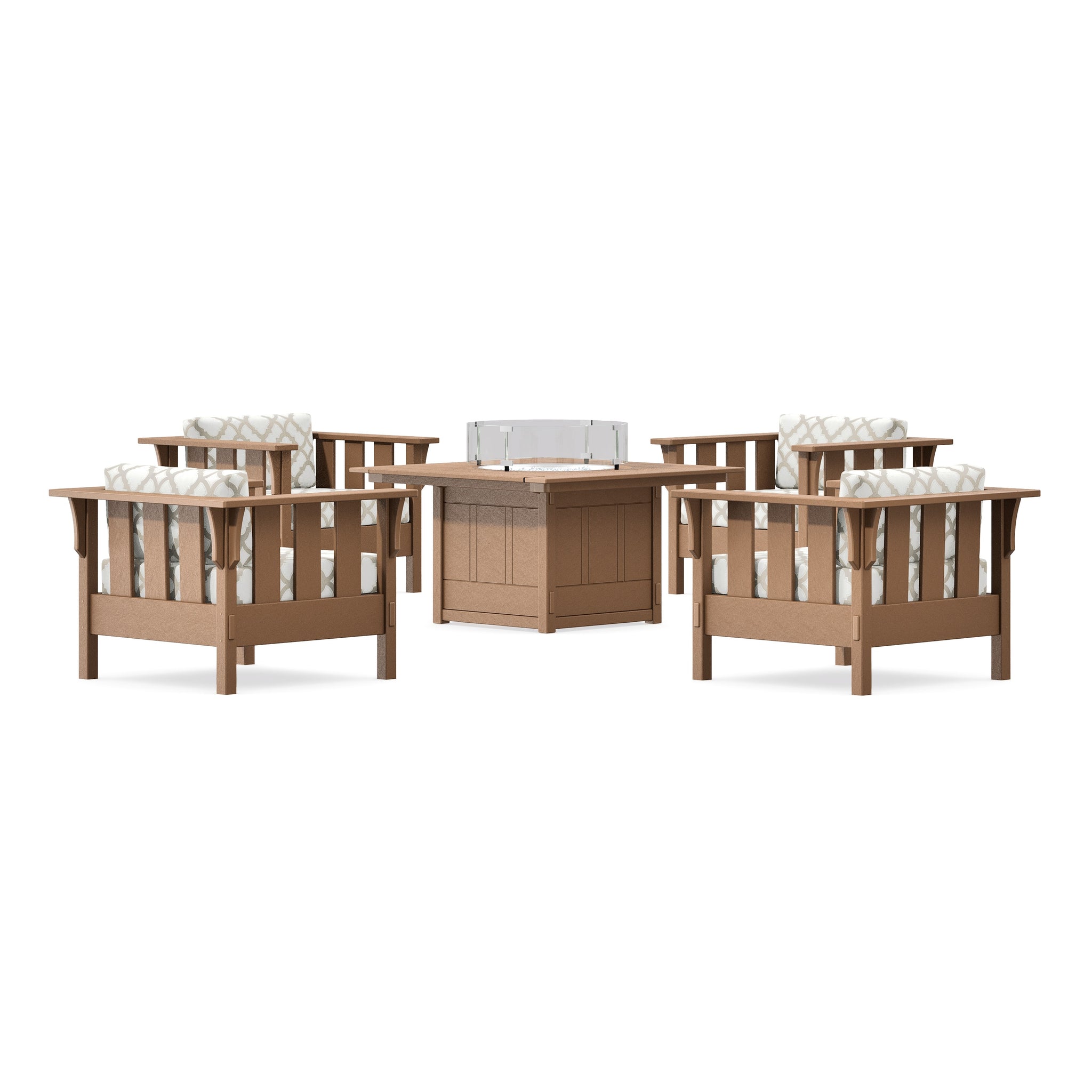 Acadia 5-Piece Deep Seating Set with Fire Pit Table