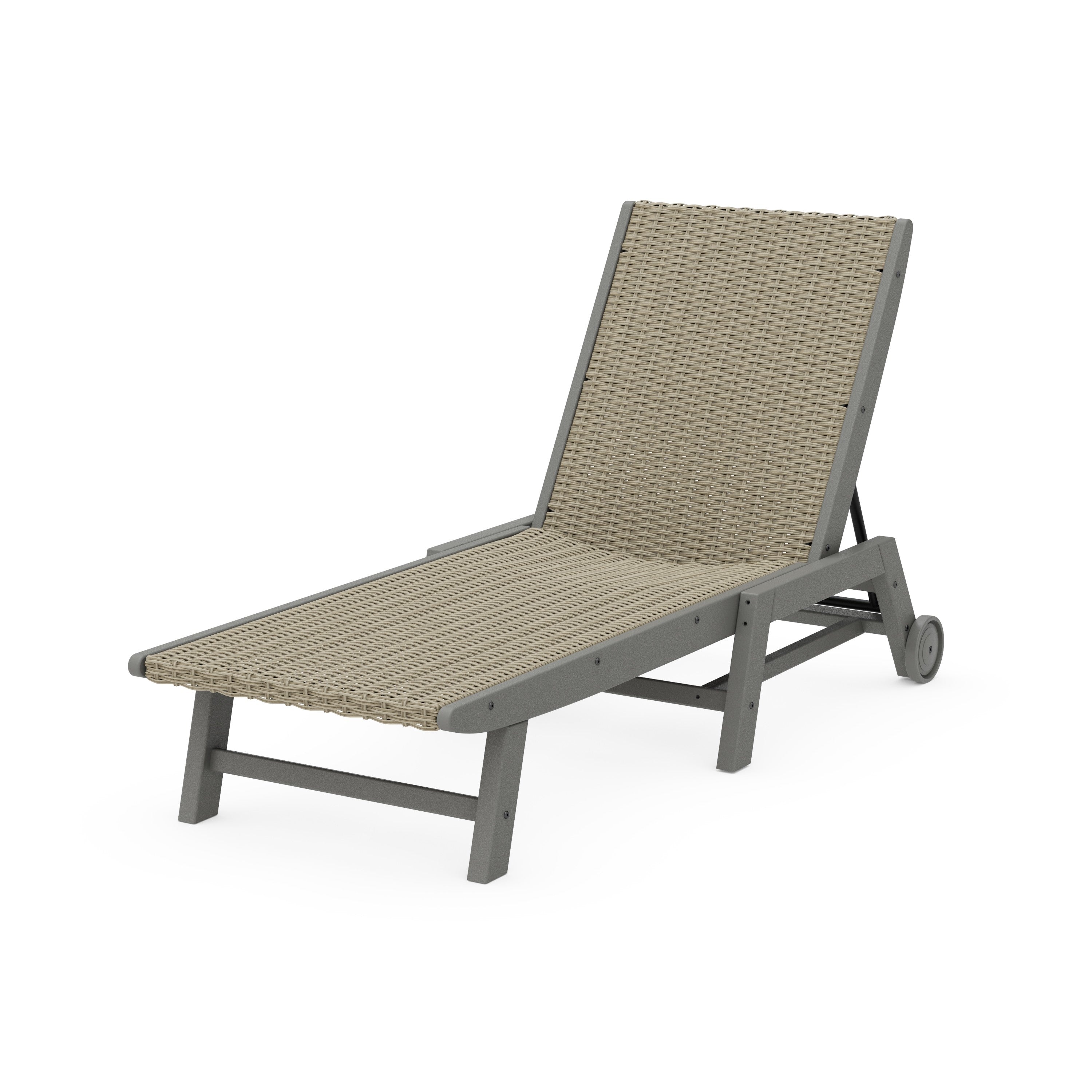 Coastal Woven Chaise with Wheels