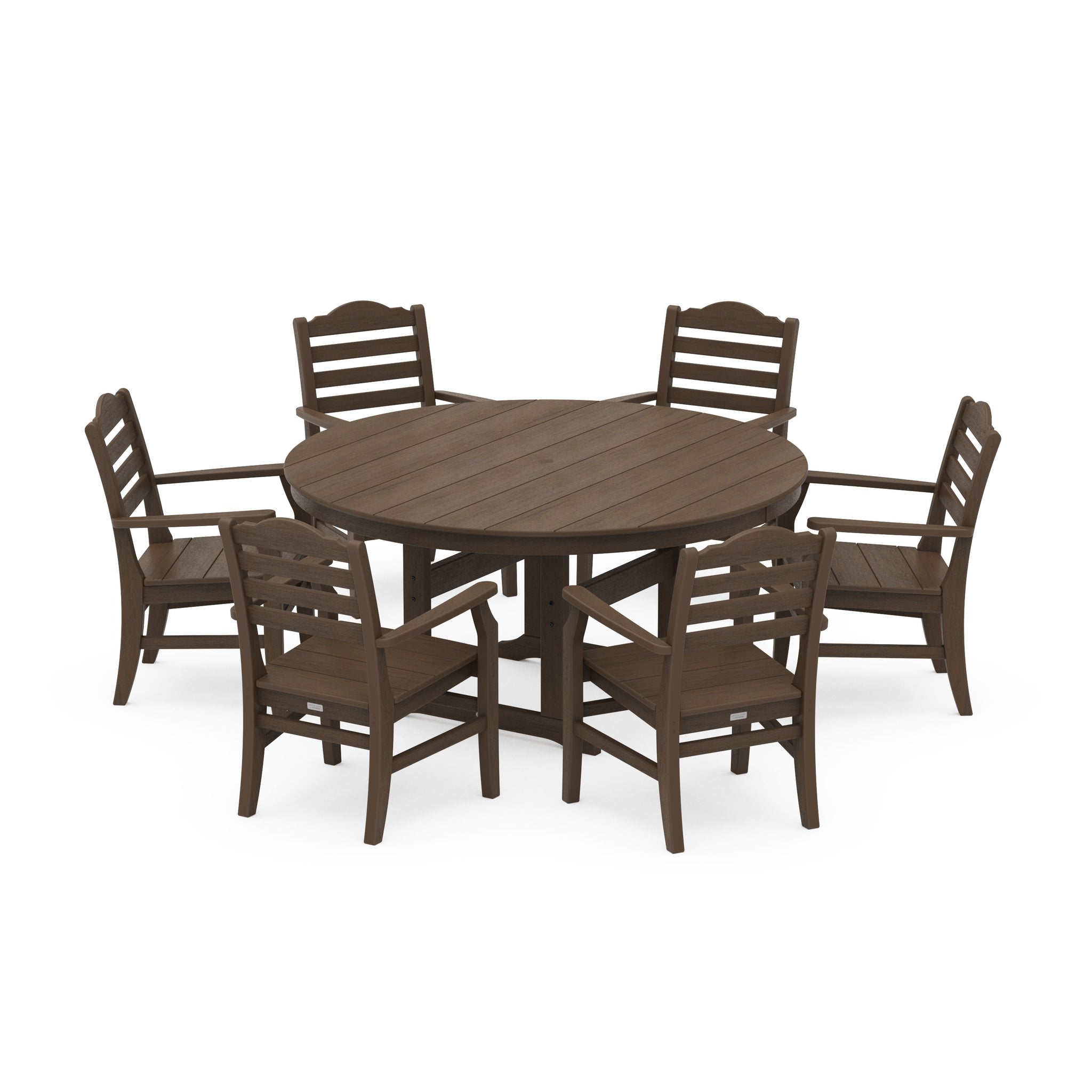 Savannah 7-Piece Arm Chair Round Farmhouse Dining Set