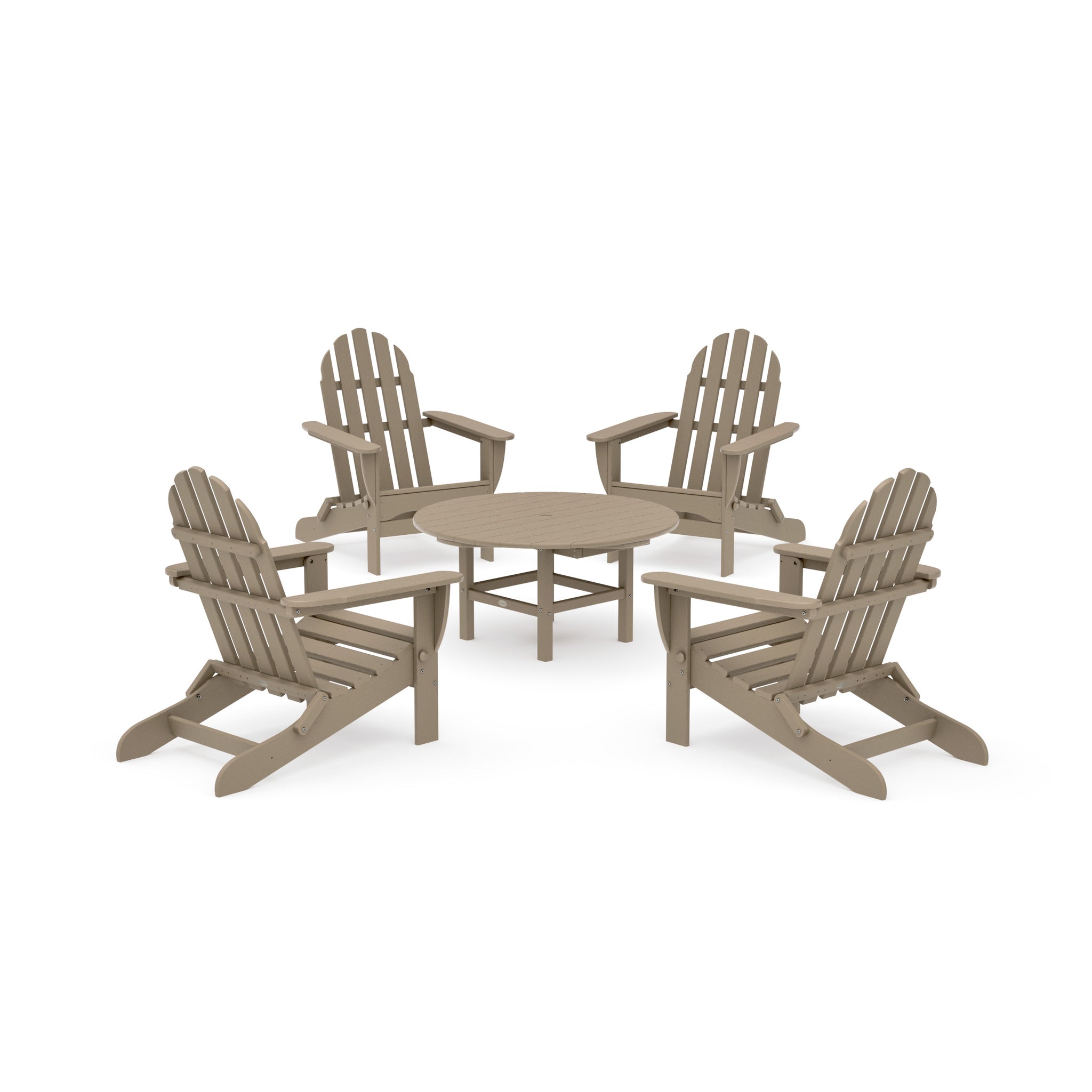 Classic Folding Adirondack 5-Piece Conversation Group