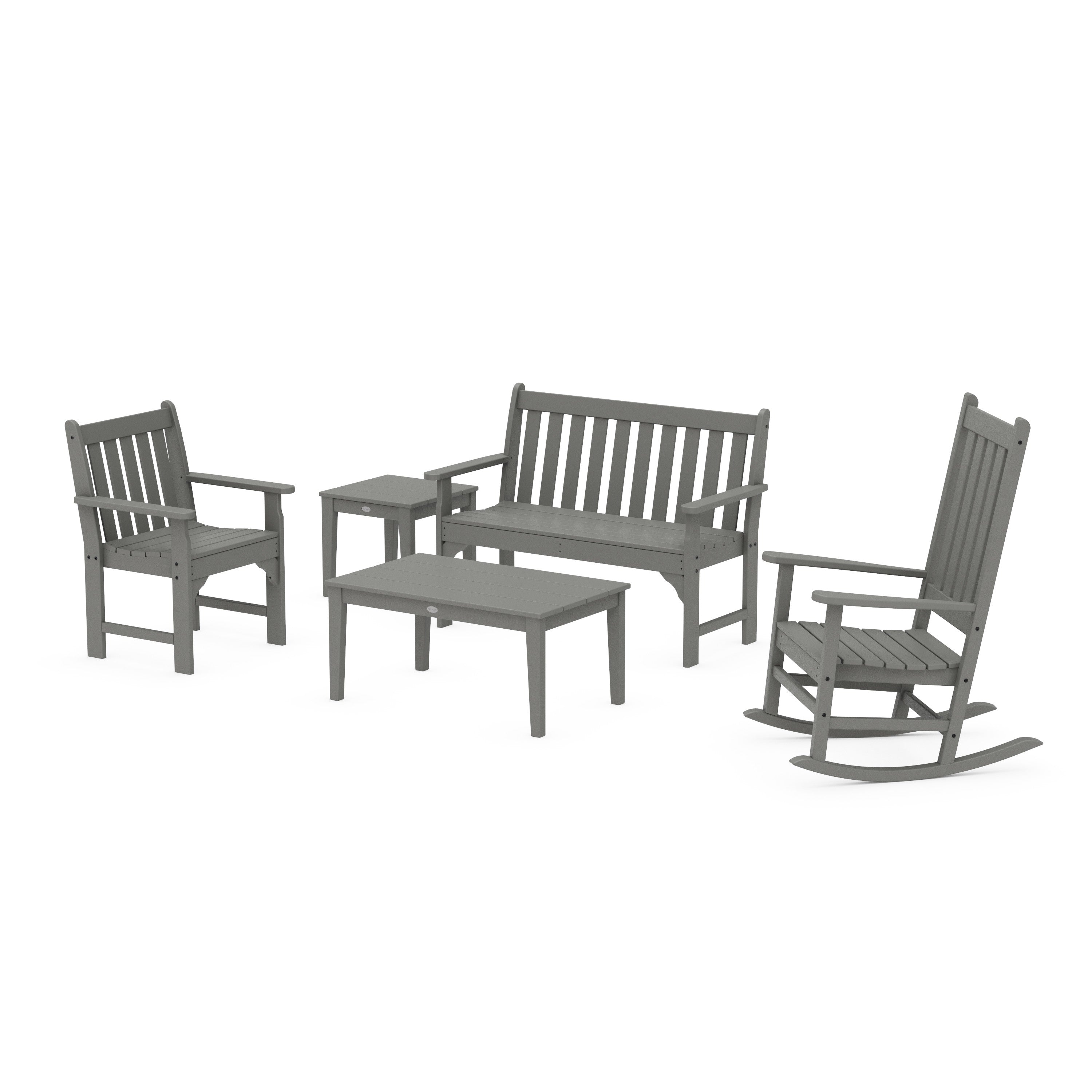 Vineyard 5-Piece Bench & Rocking Chair Set