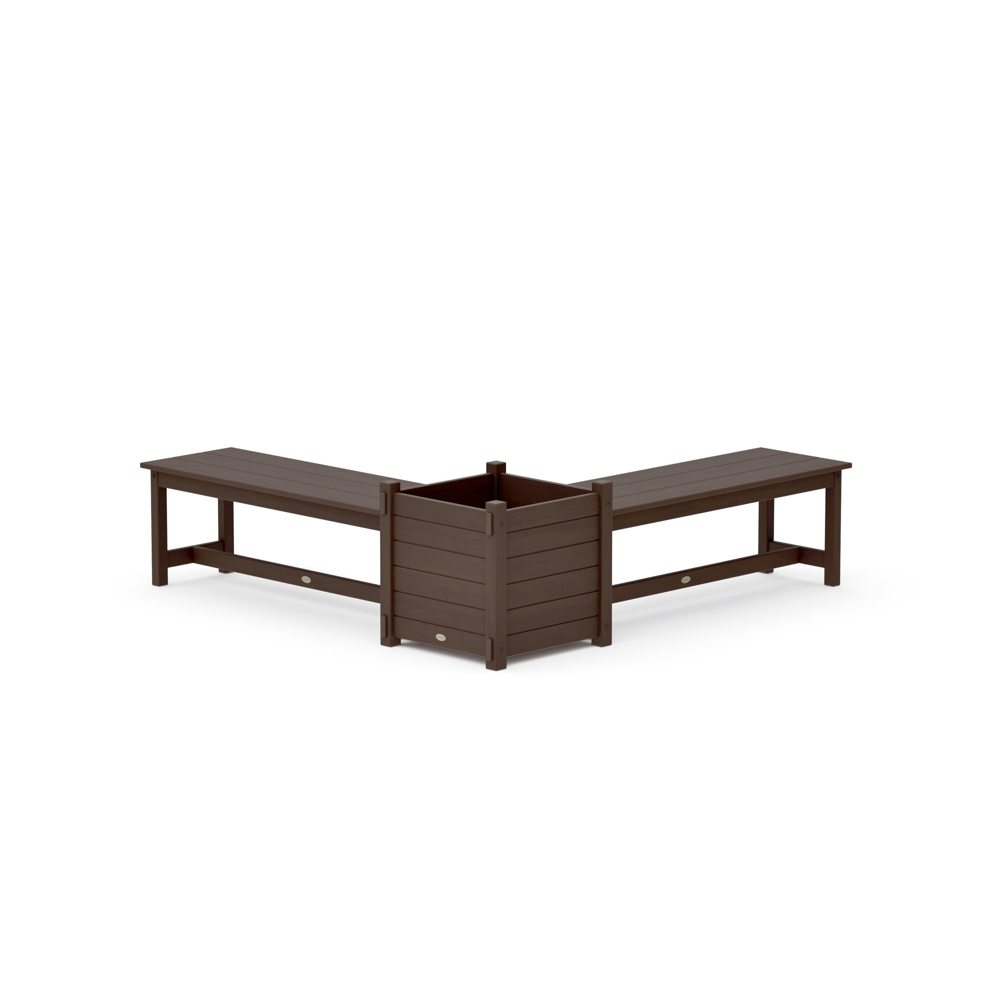 48" Nautical L- Shaped Planter Bench Set- Large