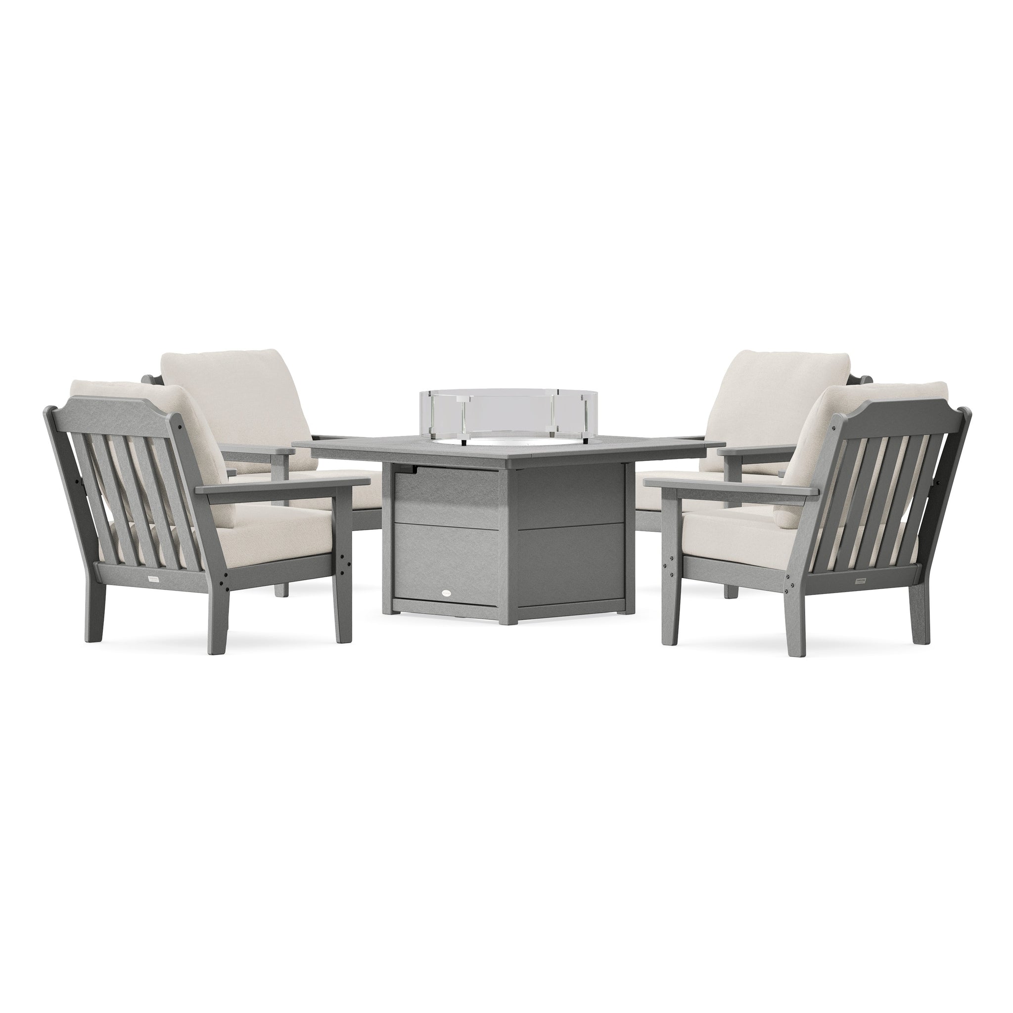 Cottage 5-Piece Deep Seating Set with Fire Pit Table