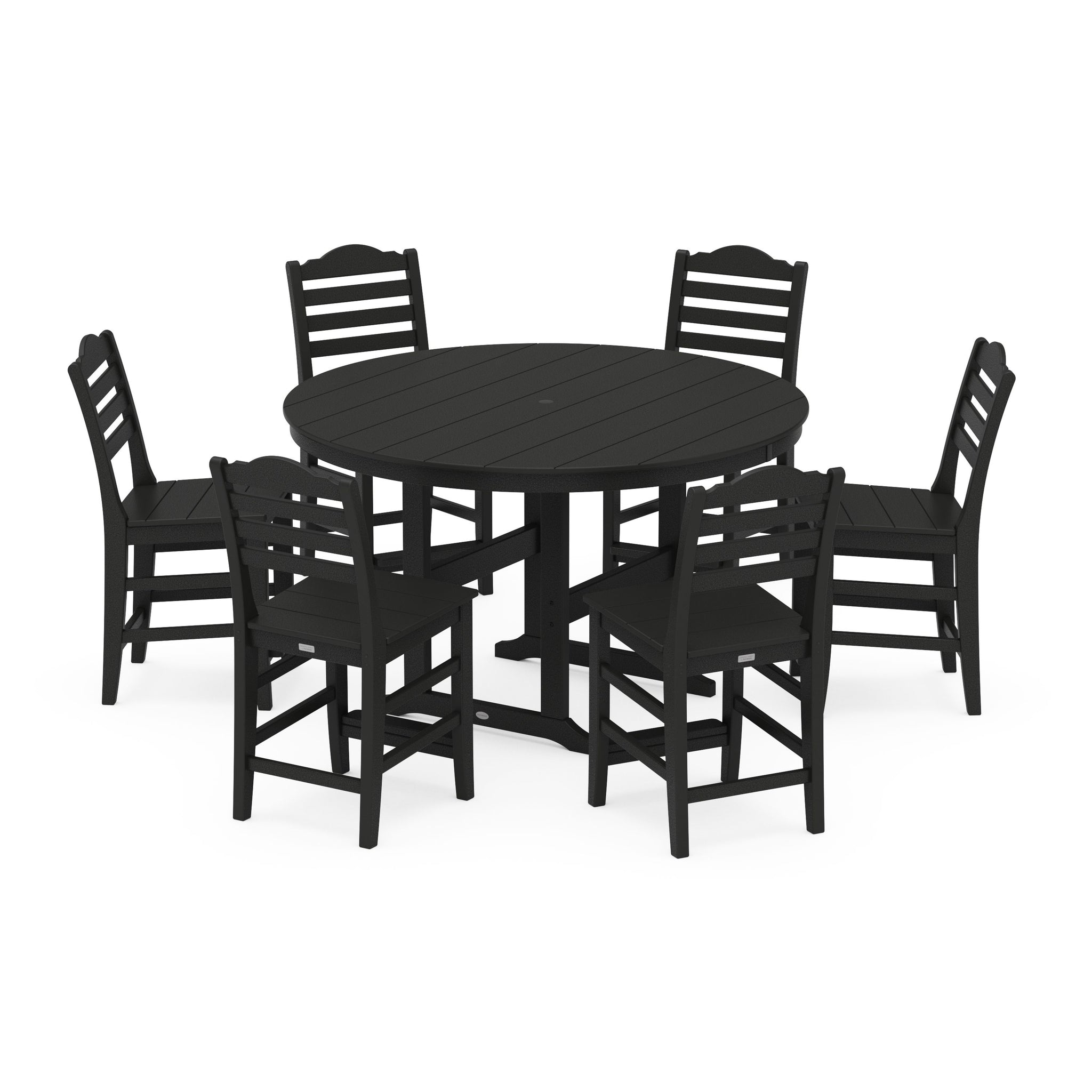 Savannah 7-Piece Farmhouse Side Chair Round Counter Set