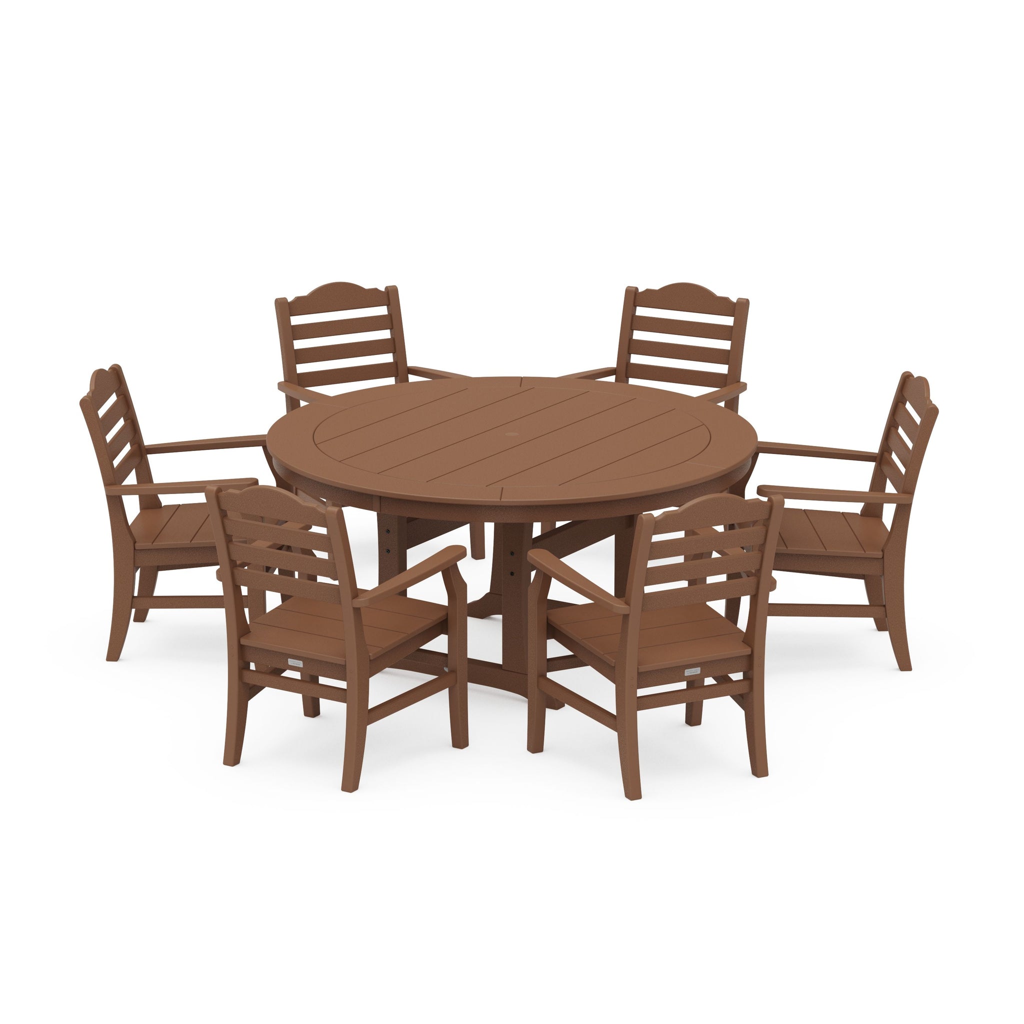 Savannah 7-Piece Arm Chair Round Dining Set
