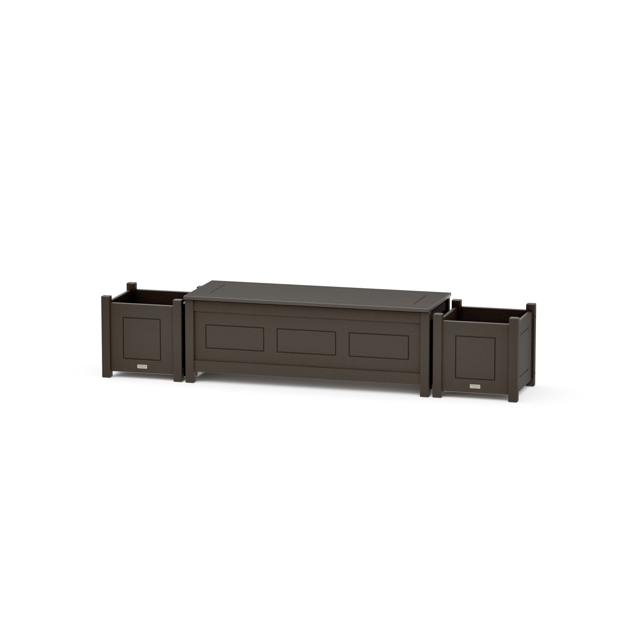 48" Country Living Straight Planter Storage Bench Set