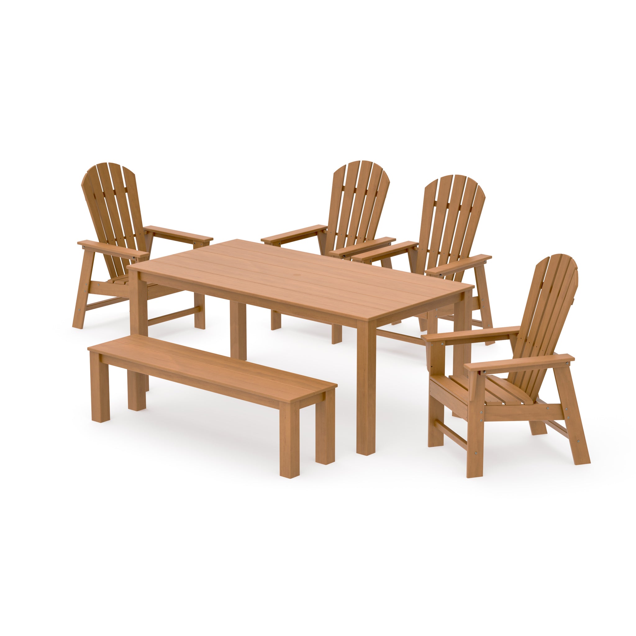 South Beach 6-Piece Parsons Dining Set with Bench