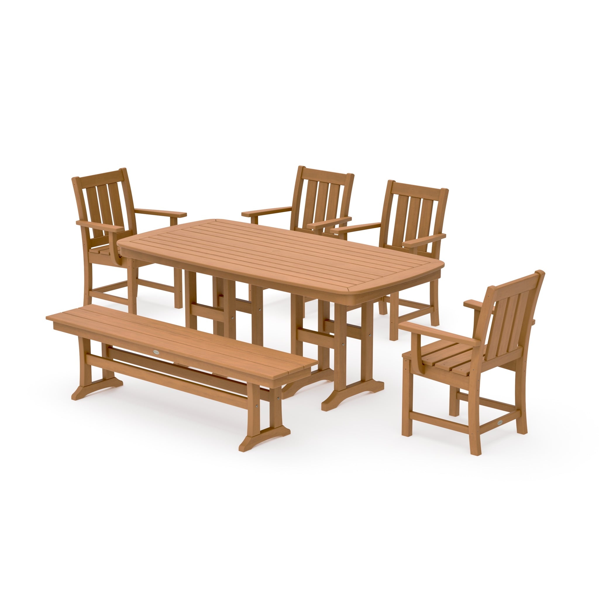 Oxford 6-Piece Dining Set with Bench