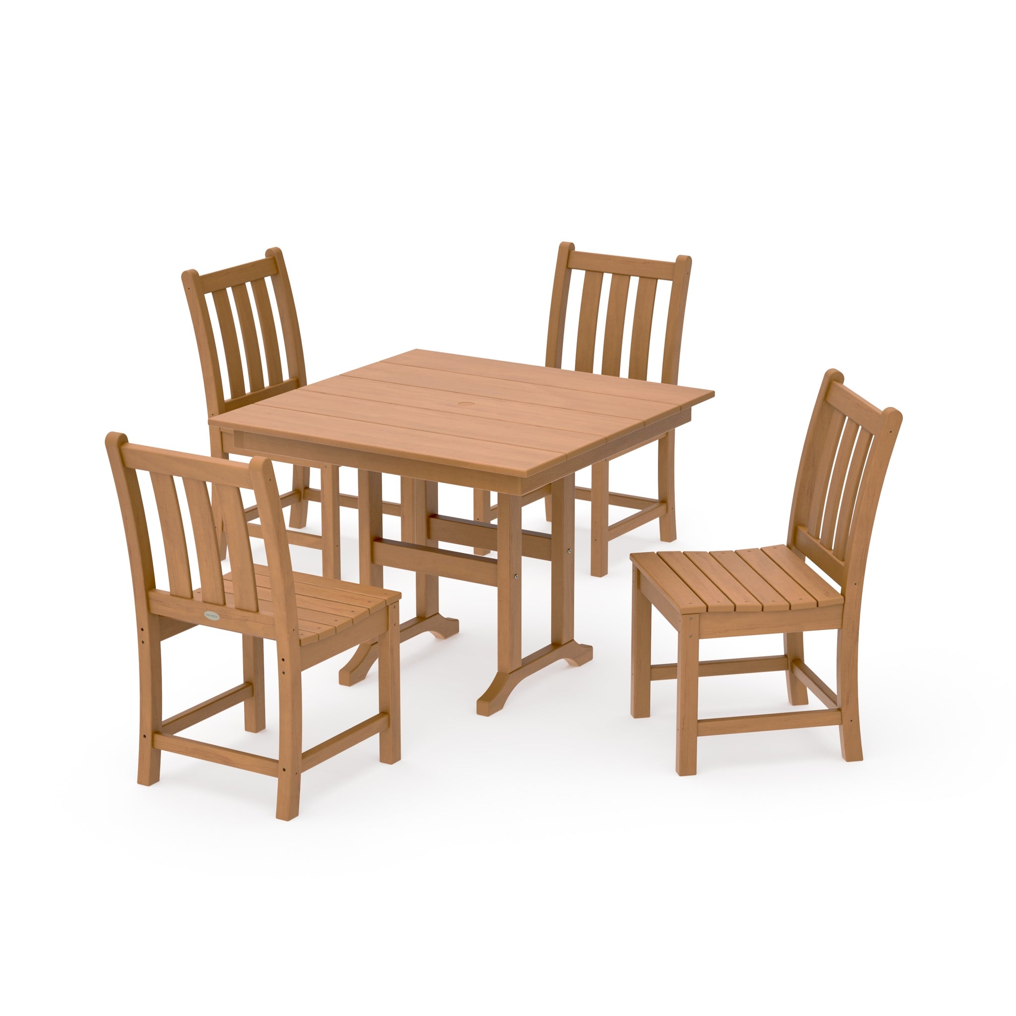 Traditional Garden Side Chair 5-Piece Farmhouse Dining Set
