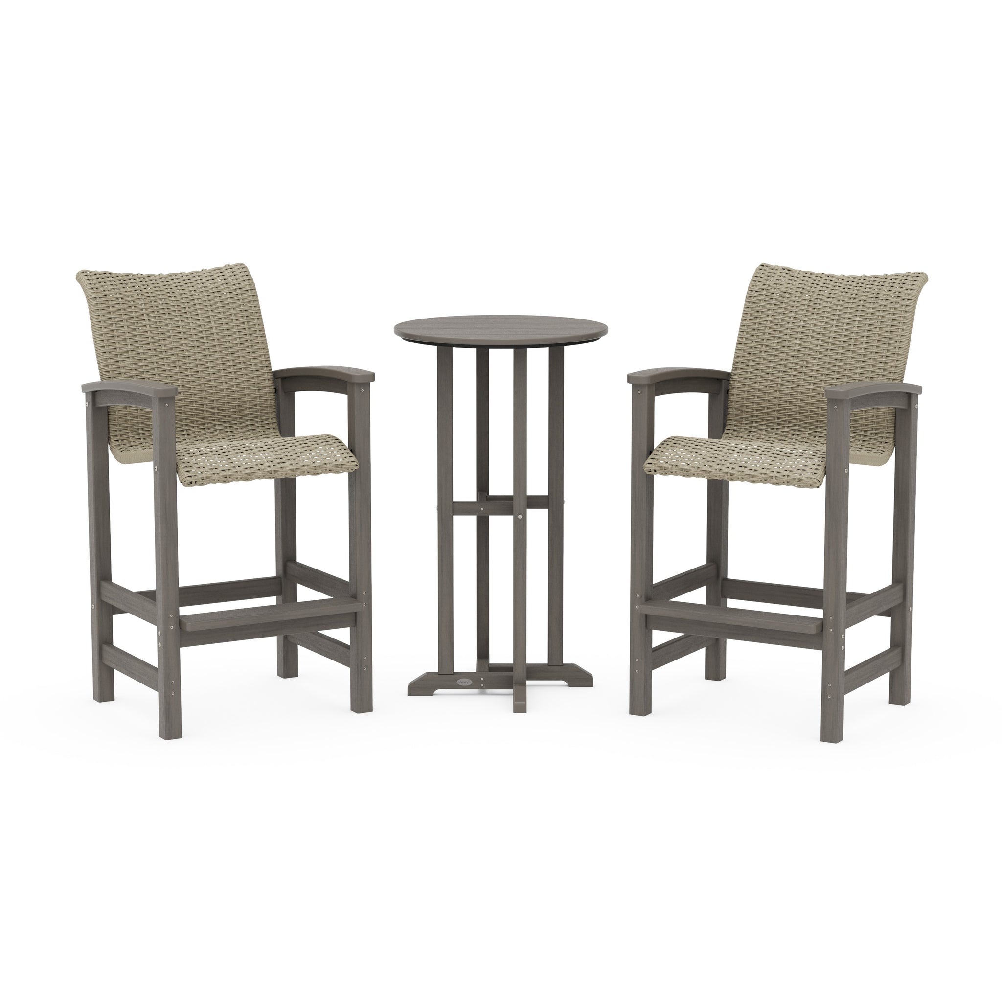 Coastal Woven 3-Piece Farmhouse Bar Set