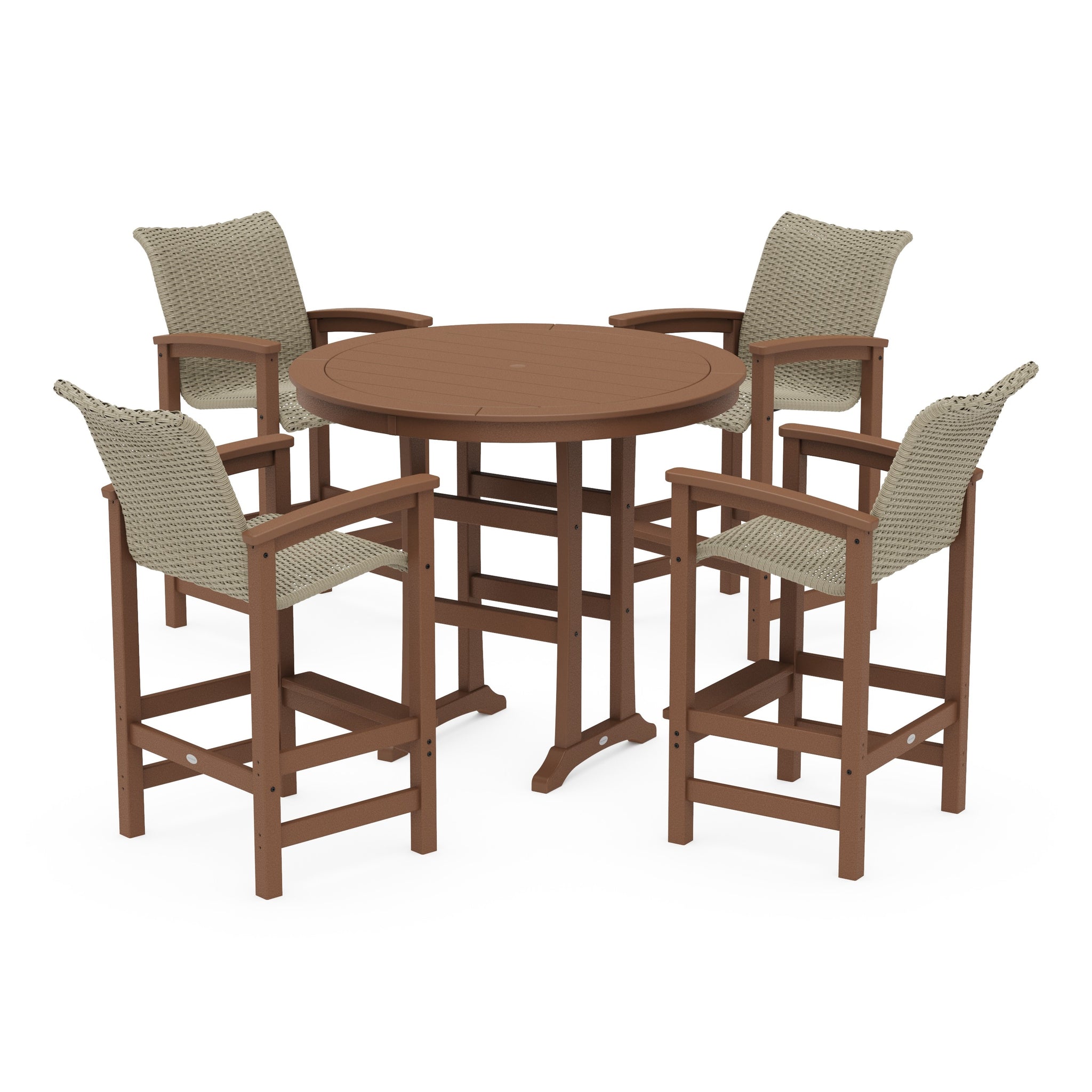 Coastal Woven 5-Piece Round Bar Set