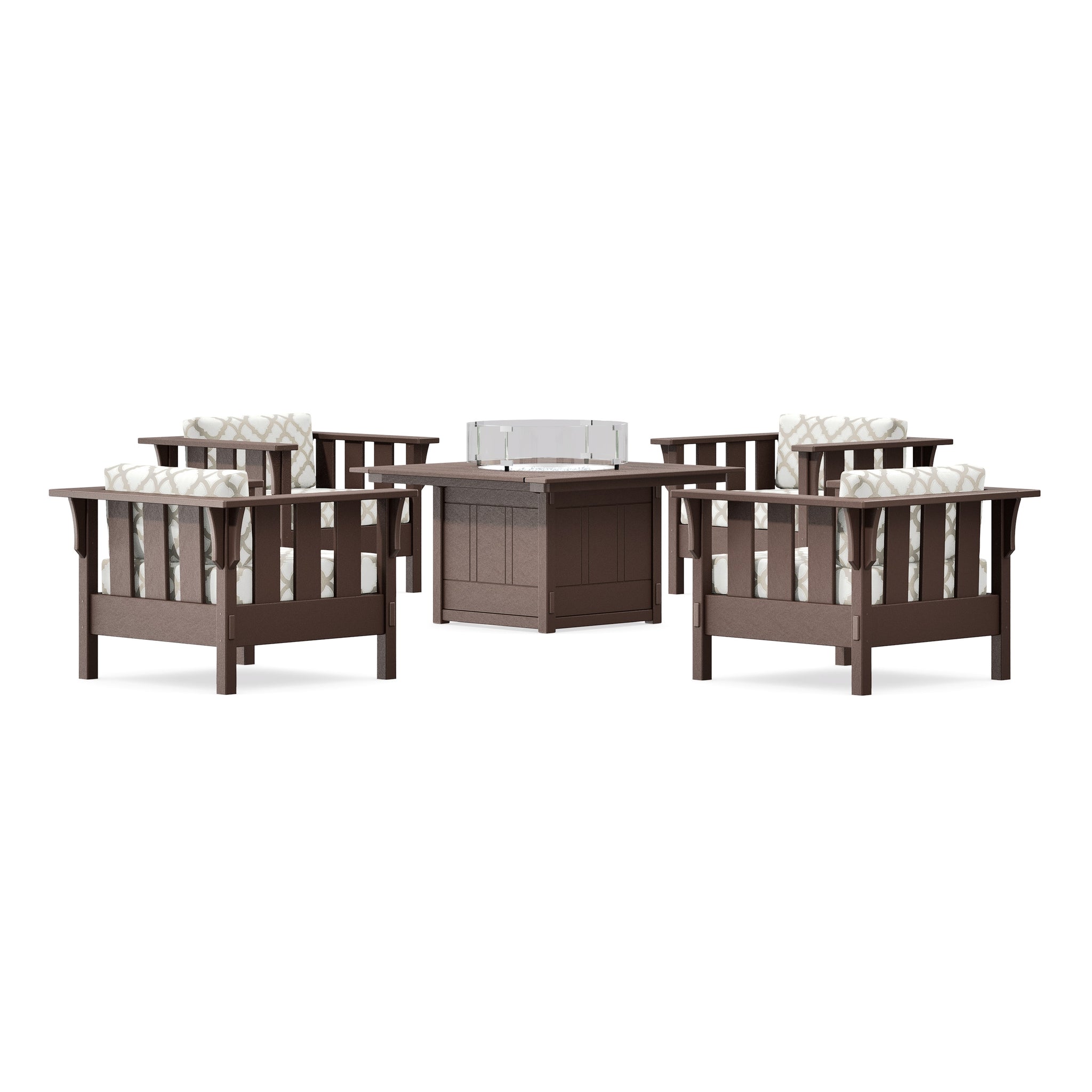 Acadia 5-Piece Deep Seating Set with Fire Pit Table