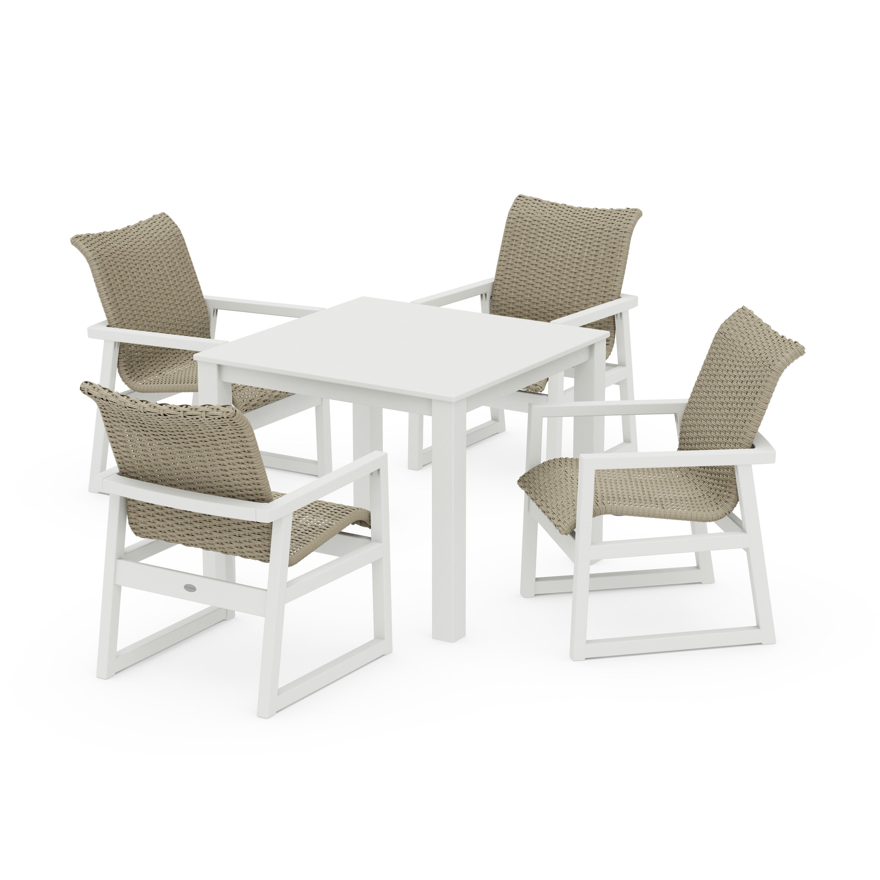 EDGE Woven 5-Piece Parsons Dining Set