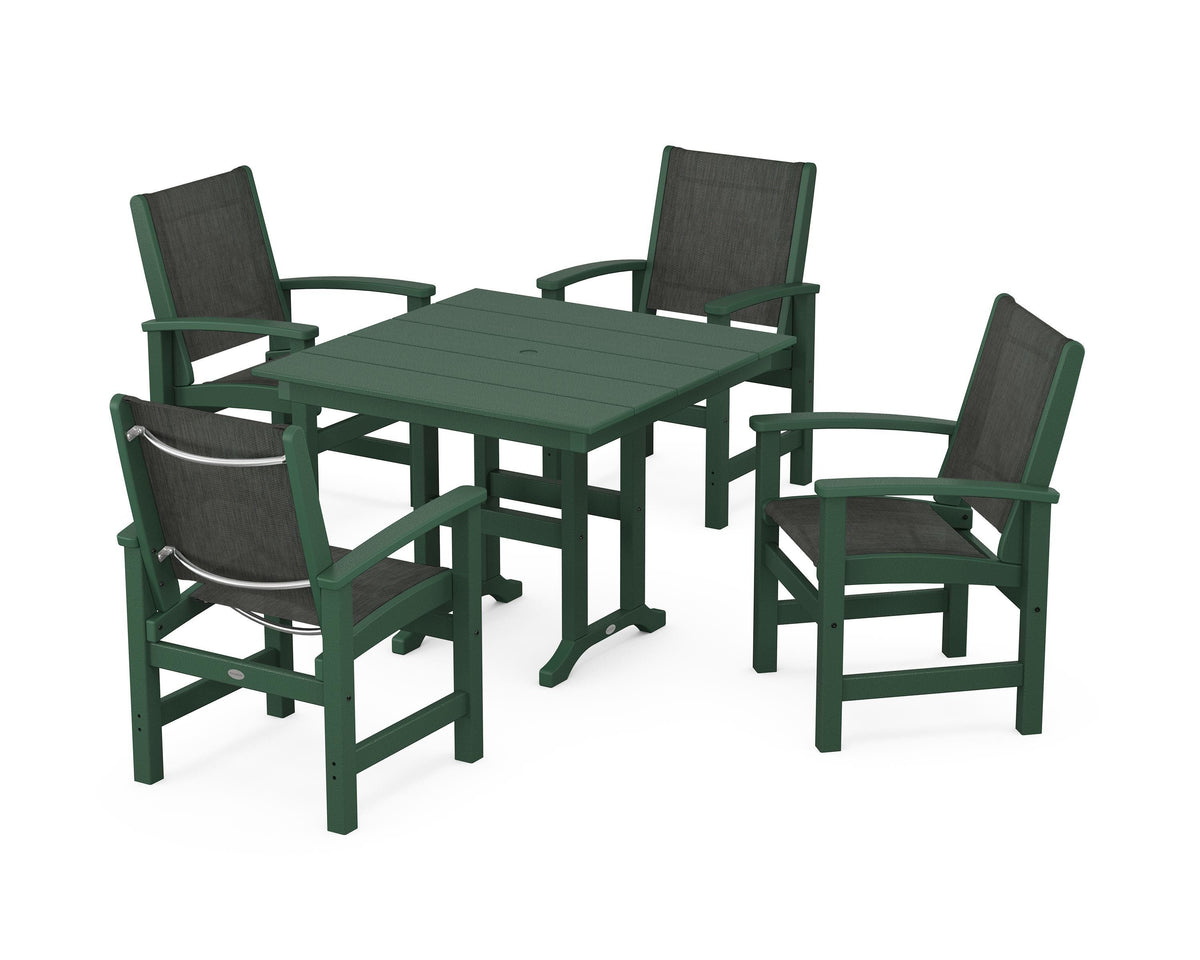 Coastal 5-Piece Farmhouse Dining Set