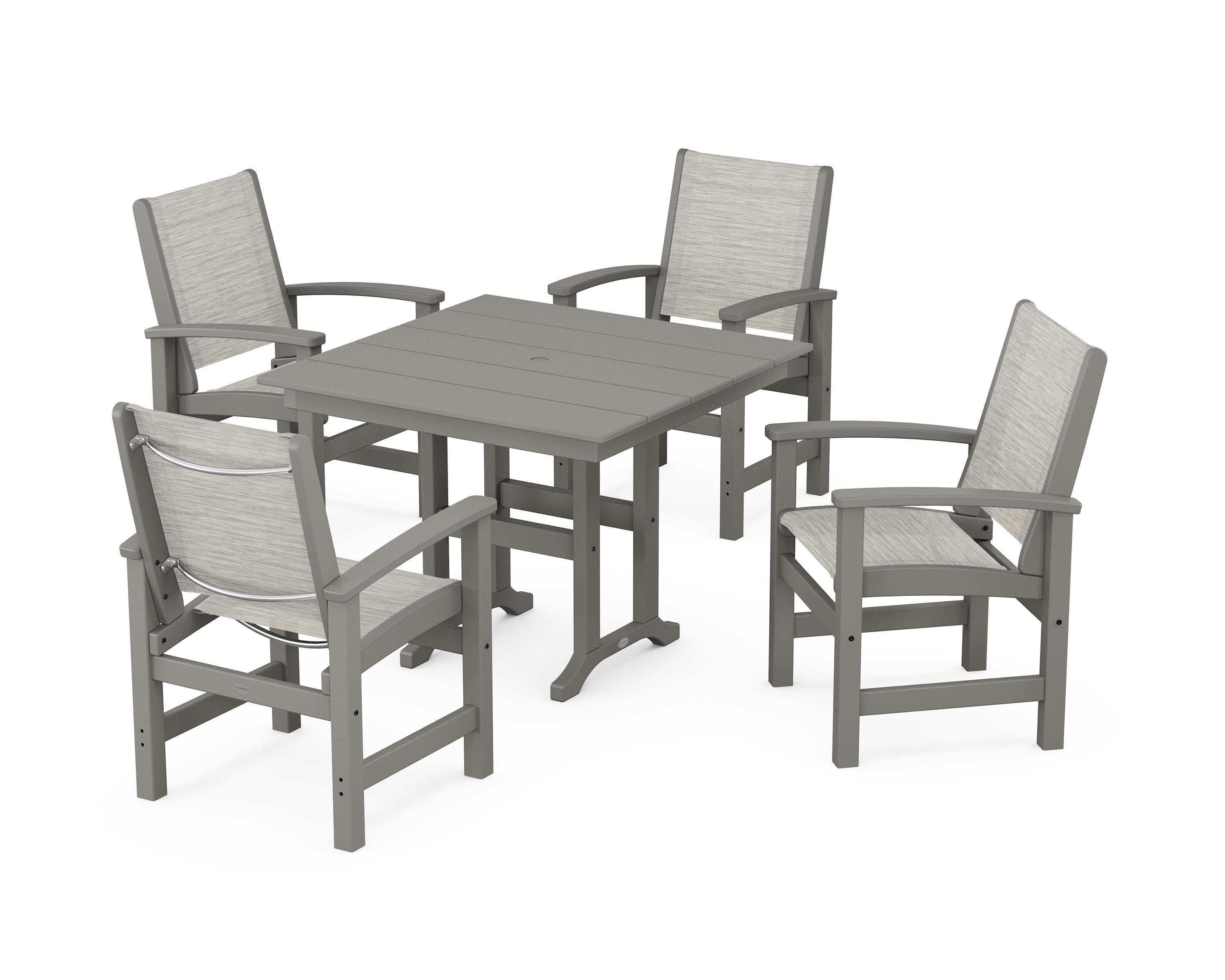 Coastal 5-Piece Farmhouse Dining Set