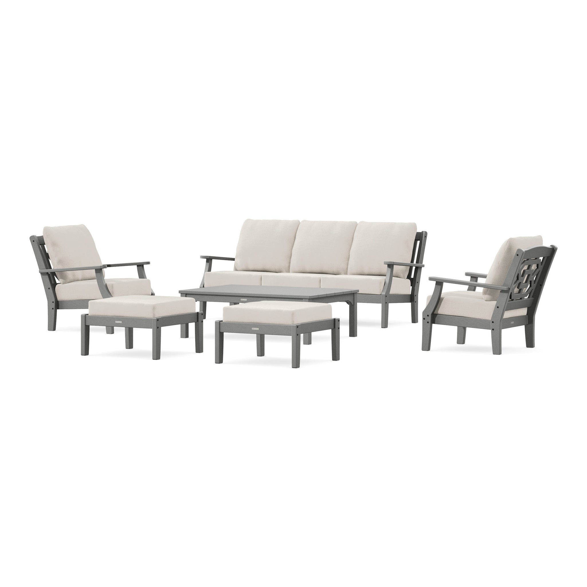 Chinoiserie 6-Piece Lounge Sofa Set