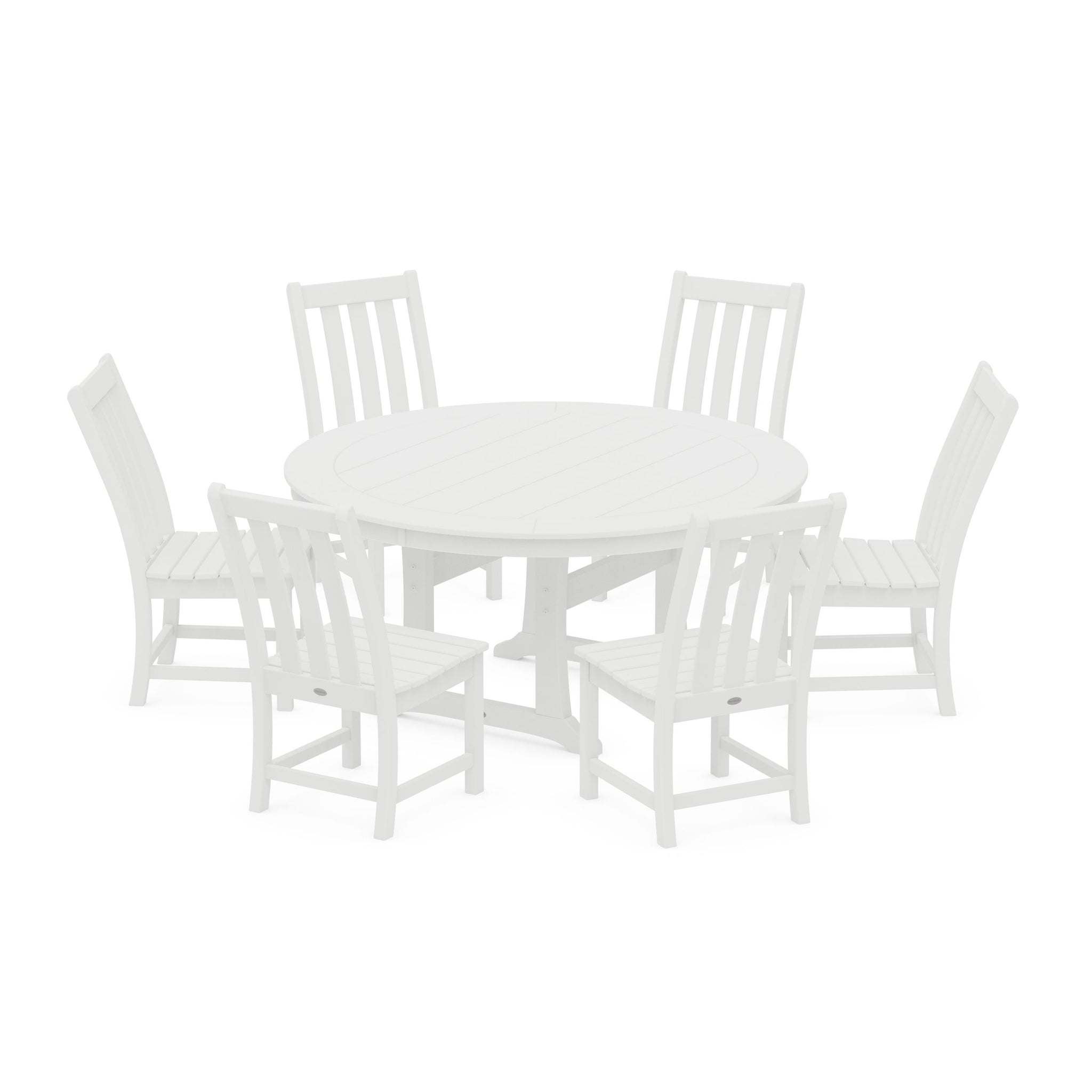 Vineyard 7-Piece Side Chair Round Dining Set