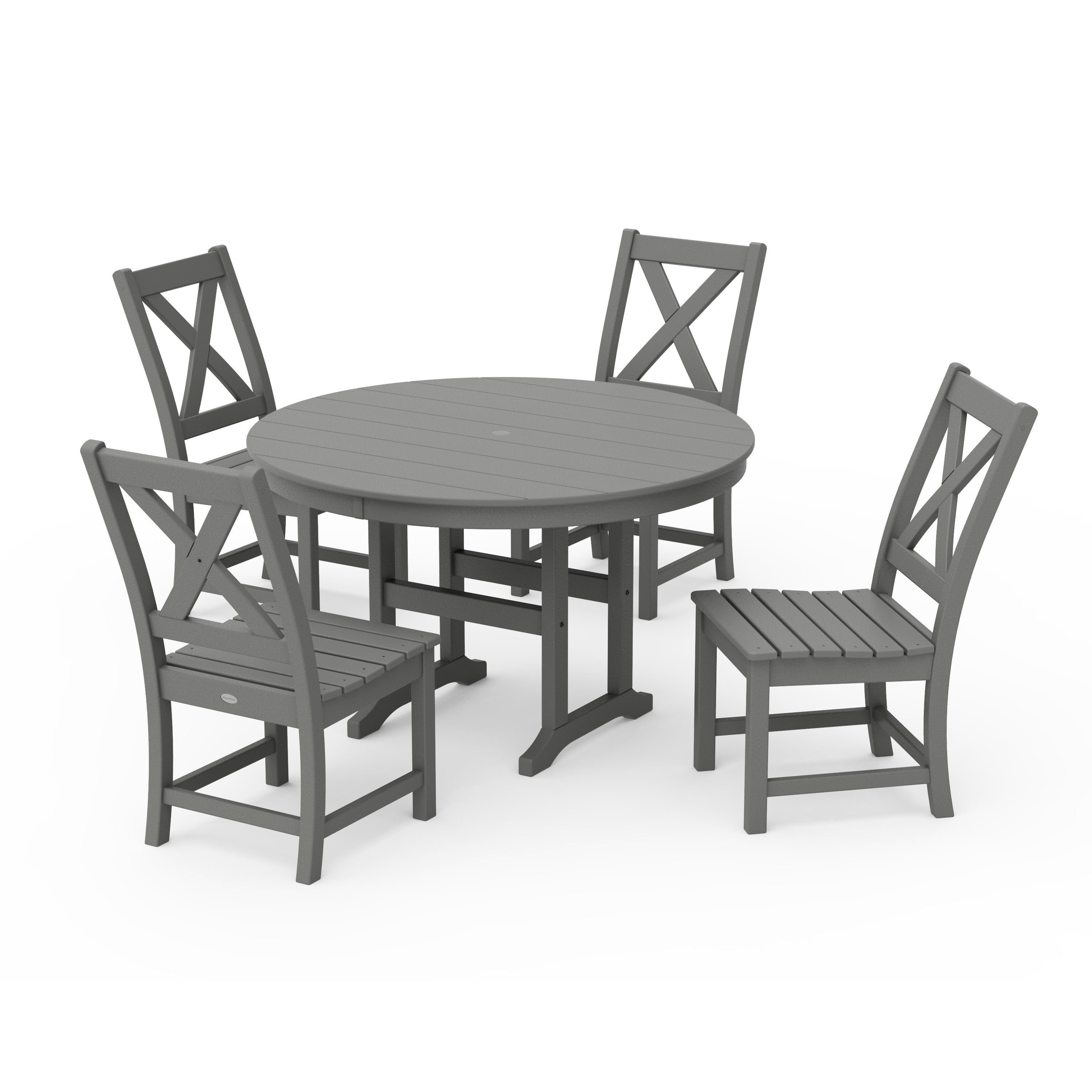 Braxton Side Chair 5-Piece Round Dining Set