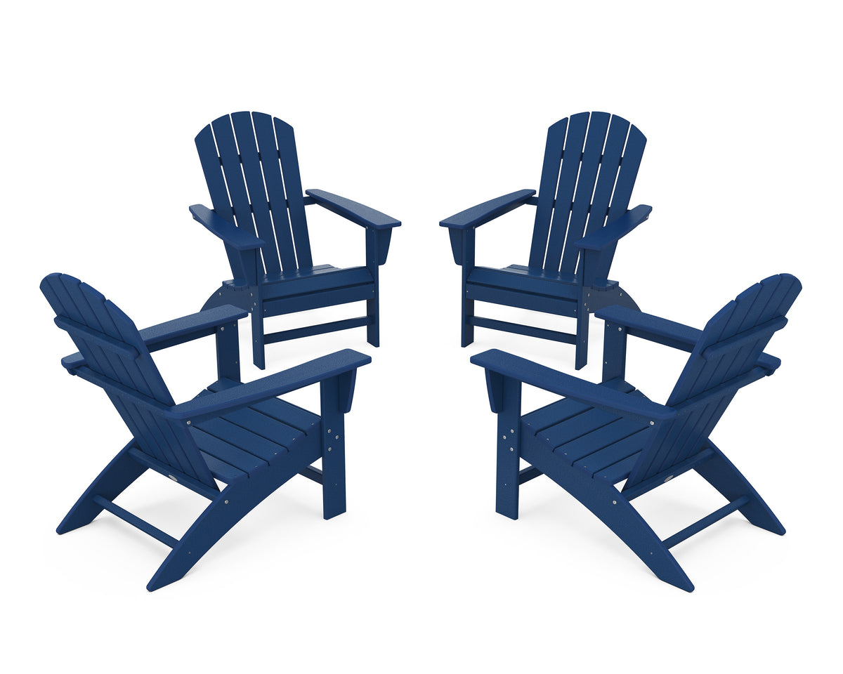 Nautical 4-Piece Adirondack Conversation Set
