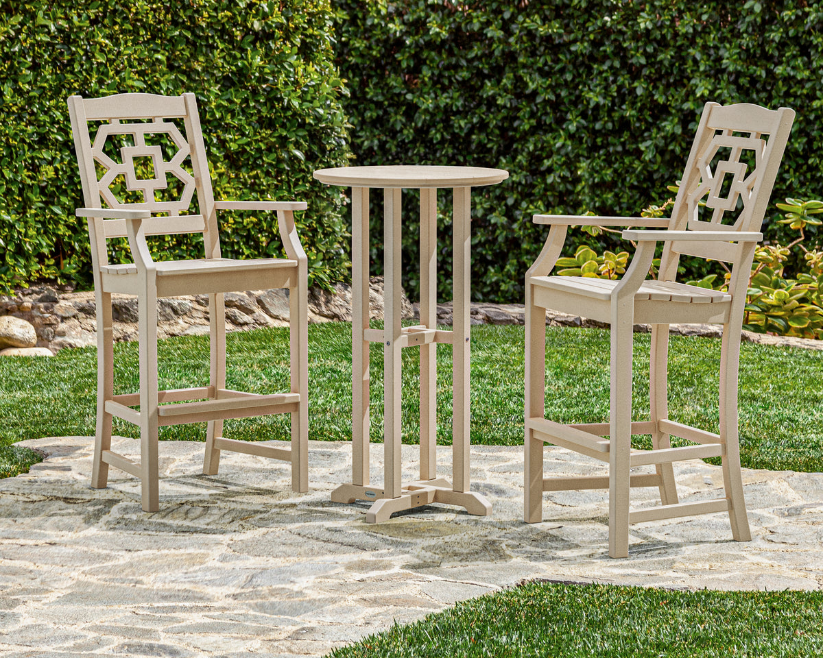 Chinoiserie 3-Piece Farmhouse Bar Set