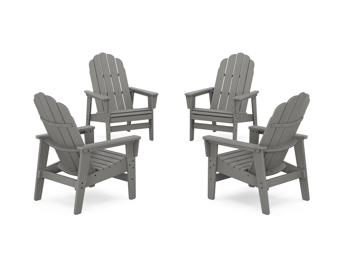 4-Piece Vineyard Grand Upright Adirondack Chair Conversation Set