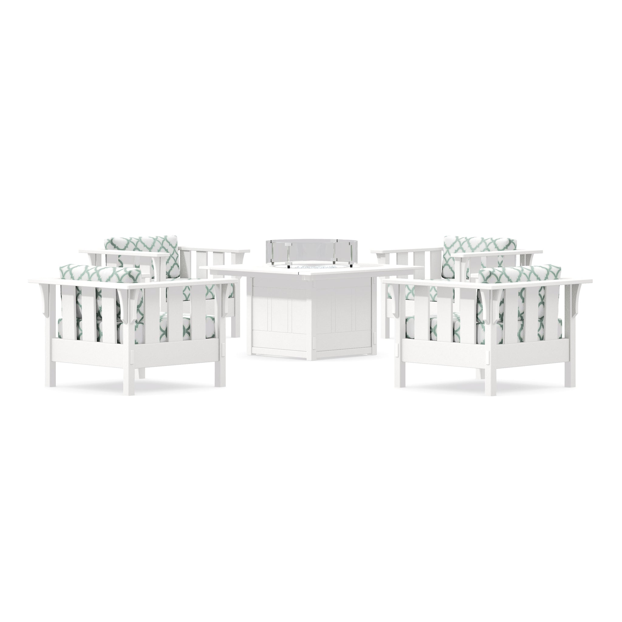 Acadia 5-Piece Deep Seating Set with Fire Pit Table