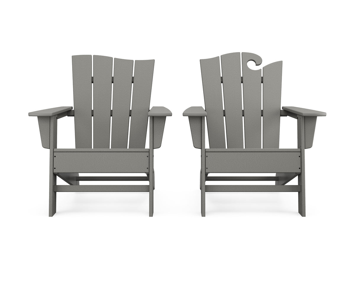 Wave 2-Piece Adirondack Set with The Wave Chair Left