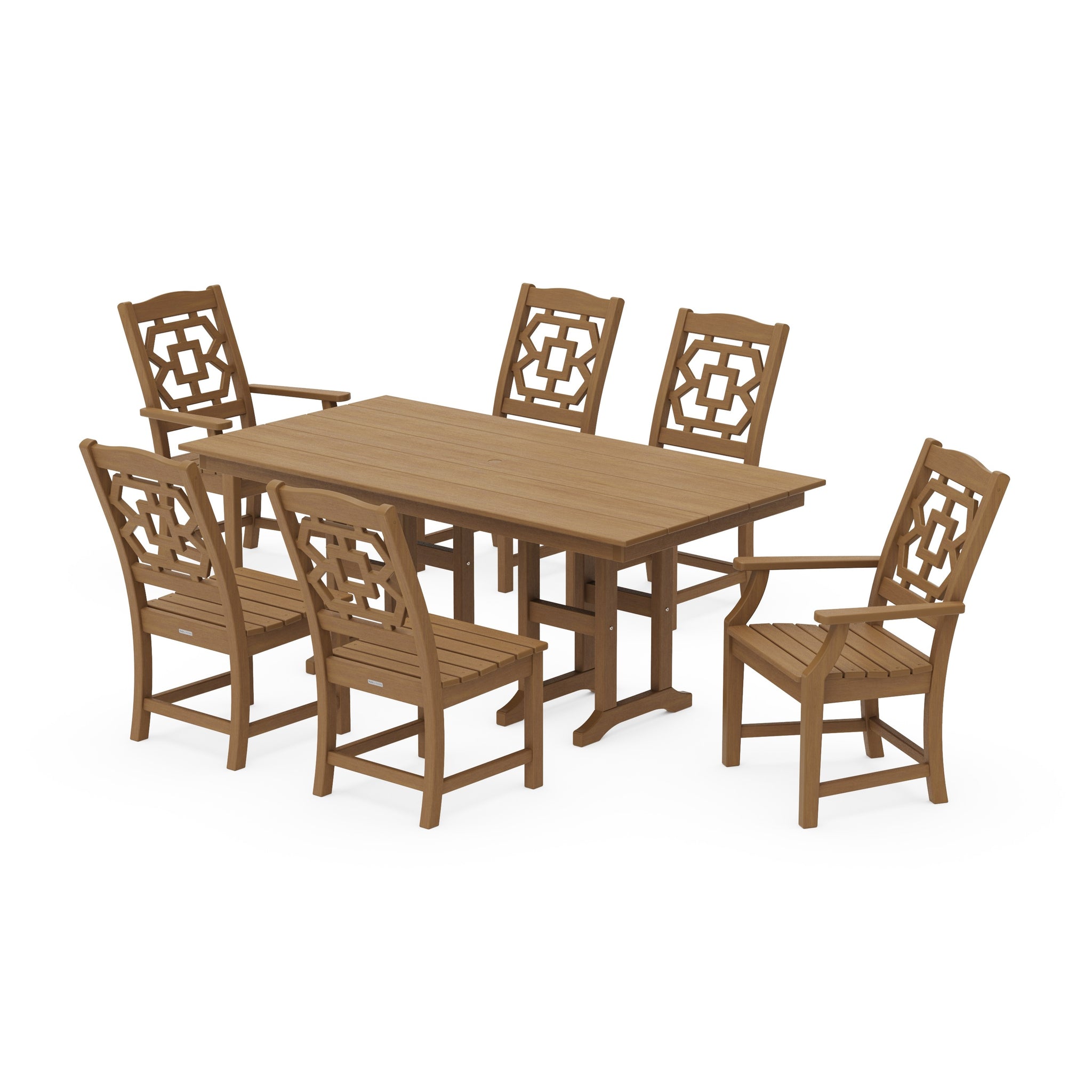 Chinoiserie 7-Piece Farmhouse Dining Set