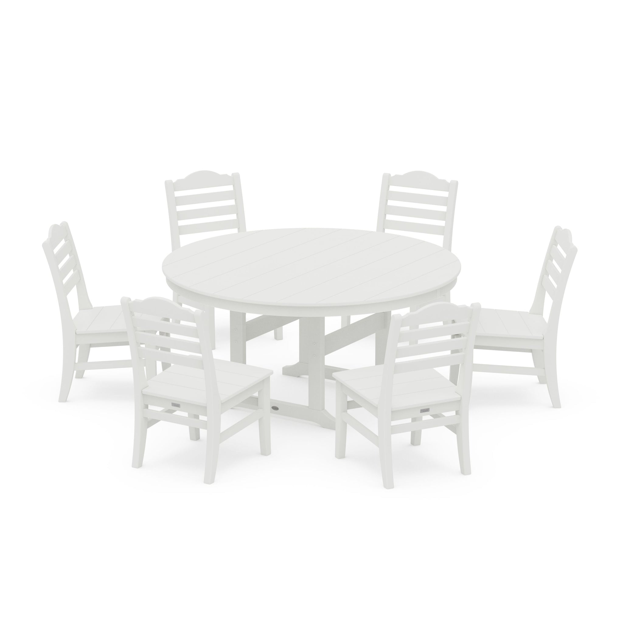 Savannah 7-Piece Side Chair Round Farmhouse Dining Set