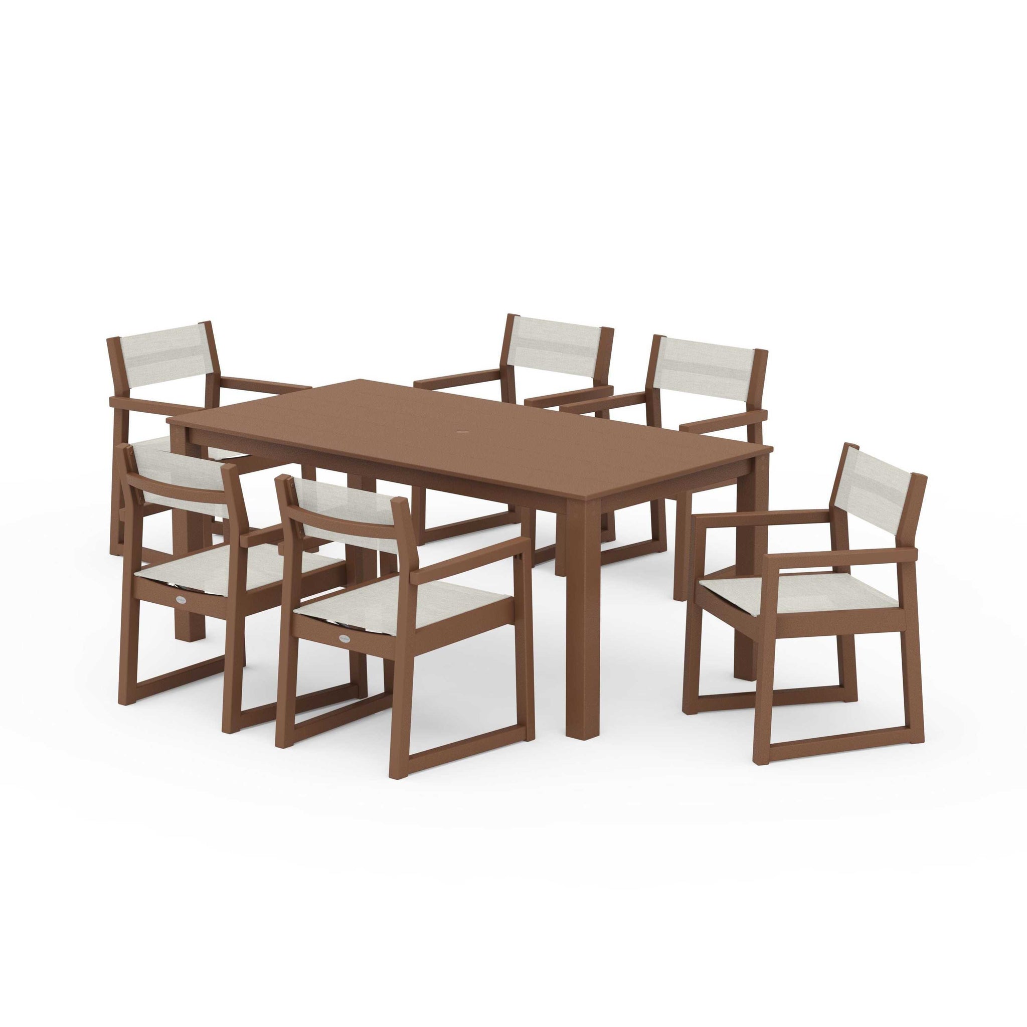 EDGE Sling Arm Chair 7-Piece Parsons Dining Set