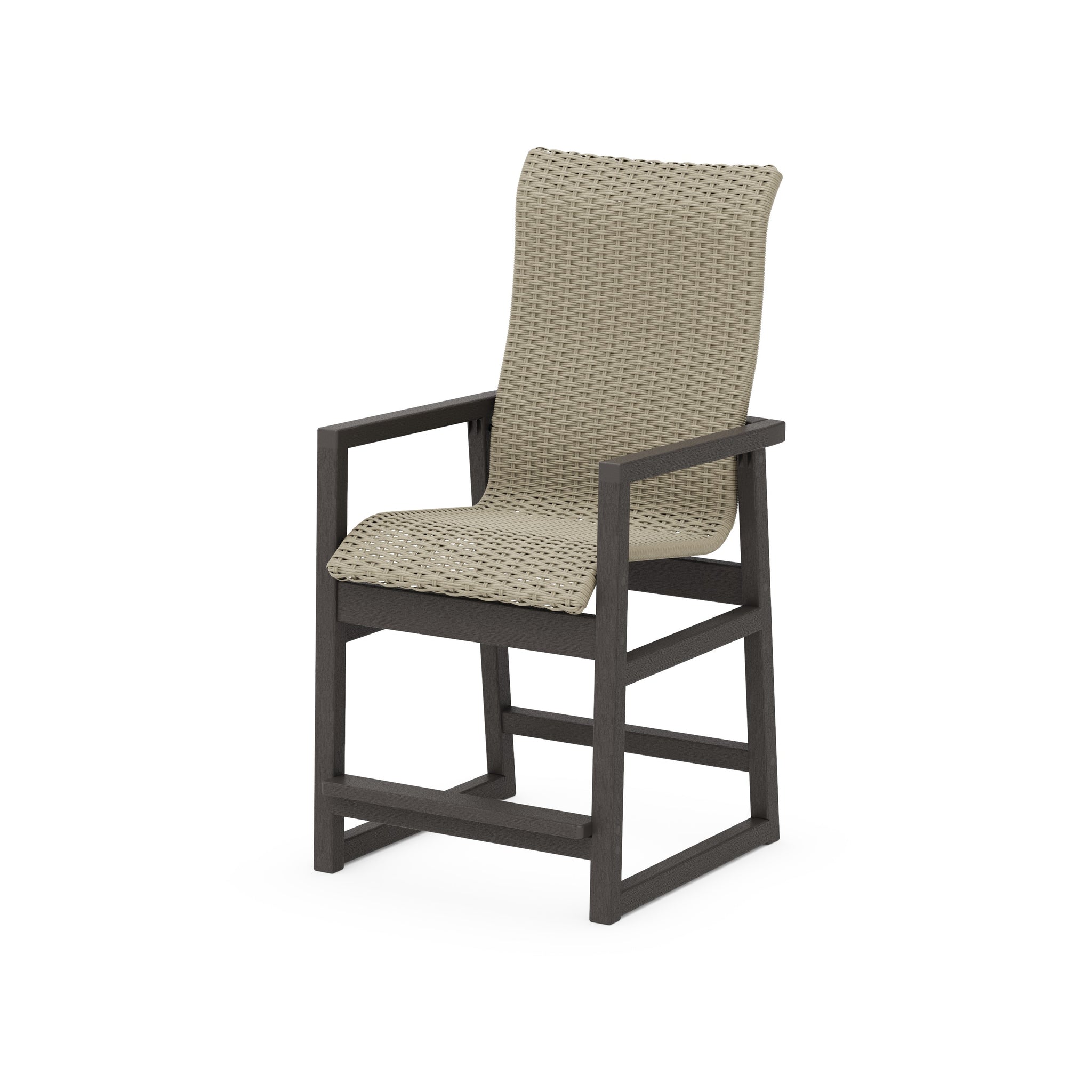 EDGE Woven High-Back Counter Arm Chair