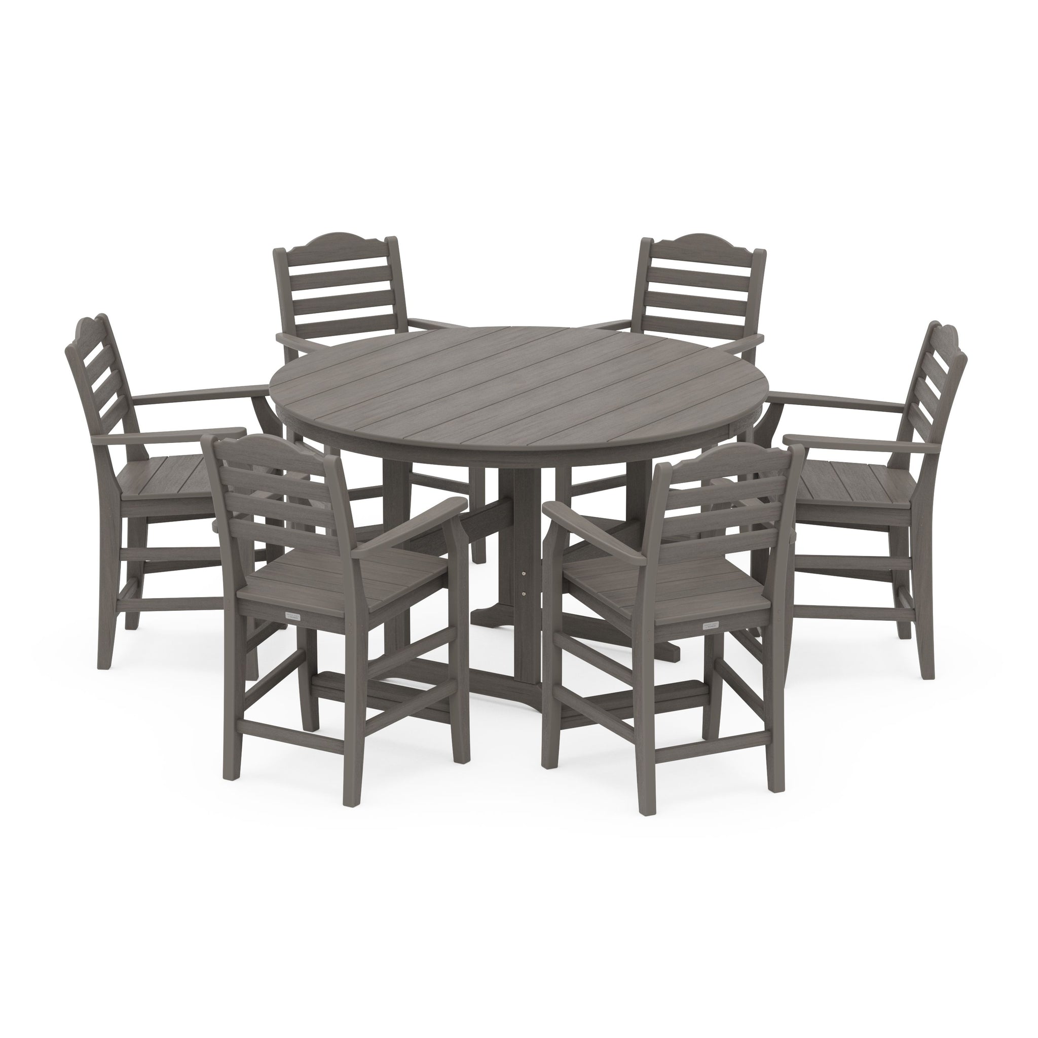 Savannah 7-Piece Arm Chair Round Farmhouse Counter Set