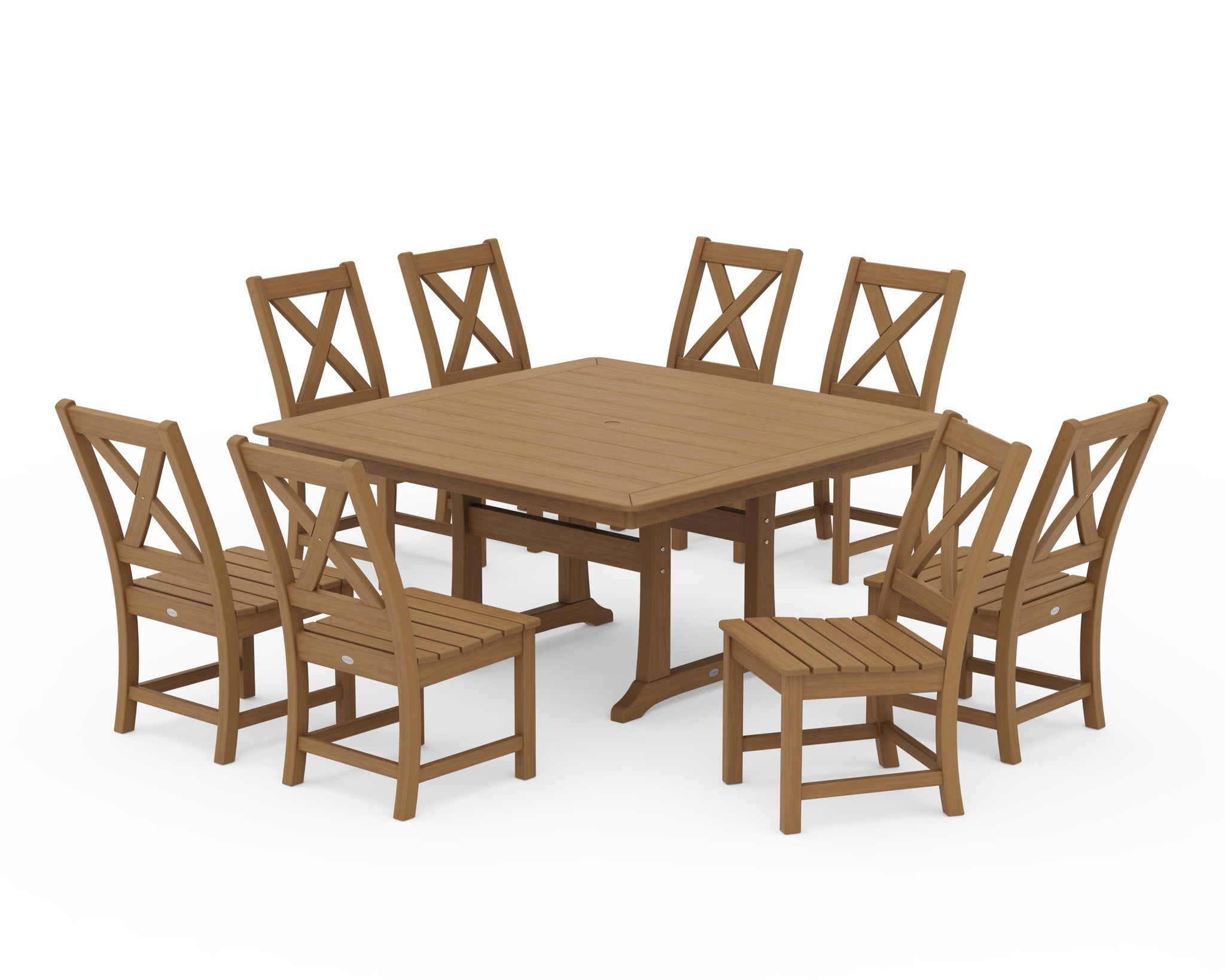 Braxton 9-Piece Nautical Trestle Dining Set
