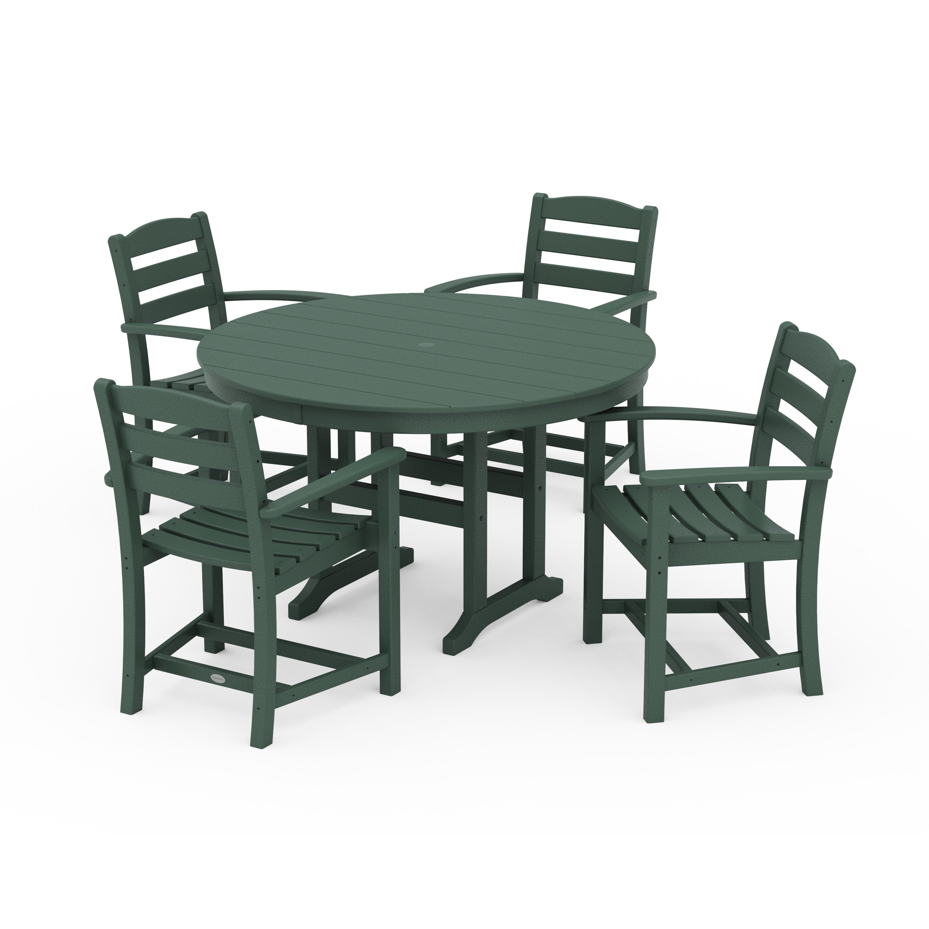 La Casa Café 5-Piece Round Farmhouse Dining Set