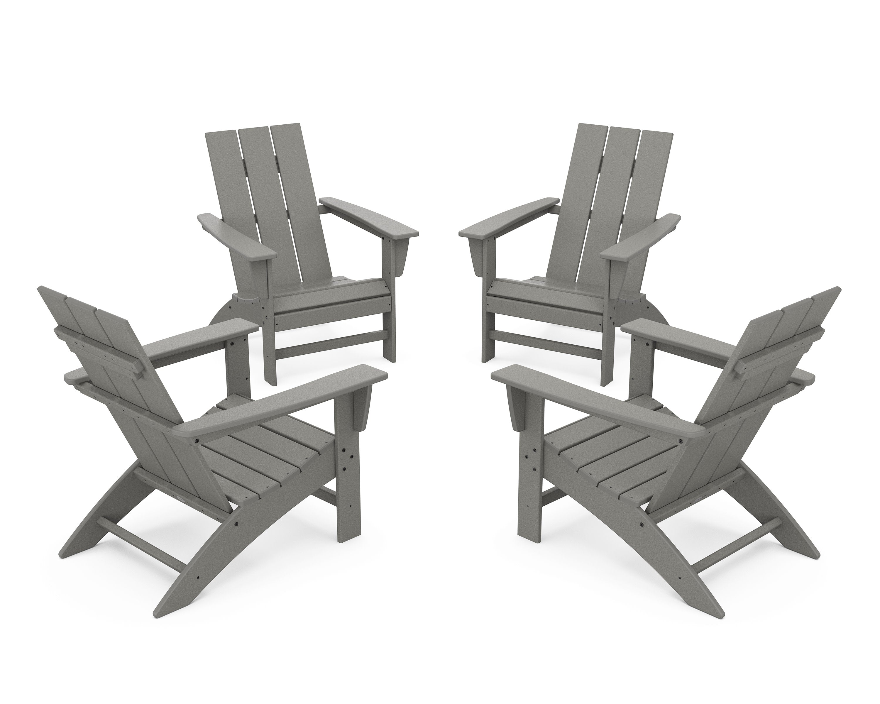 4-Piece Modern Adirondack Chair Conversation Set