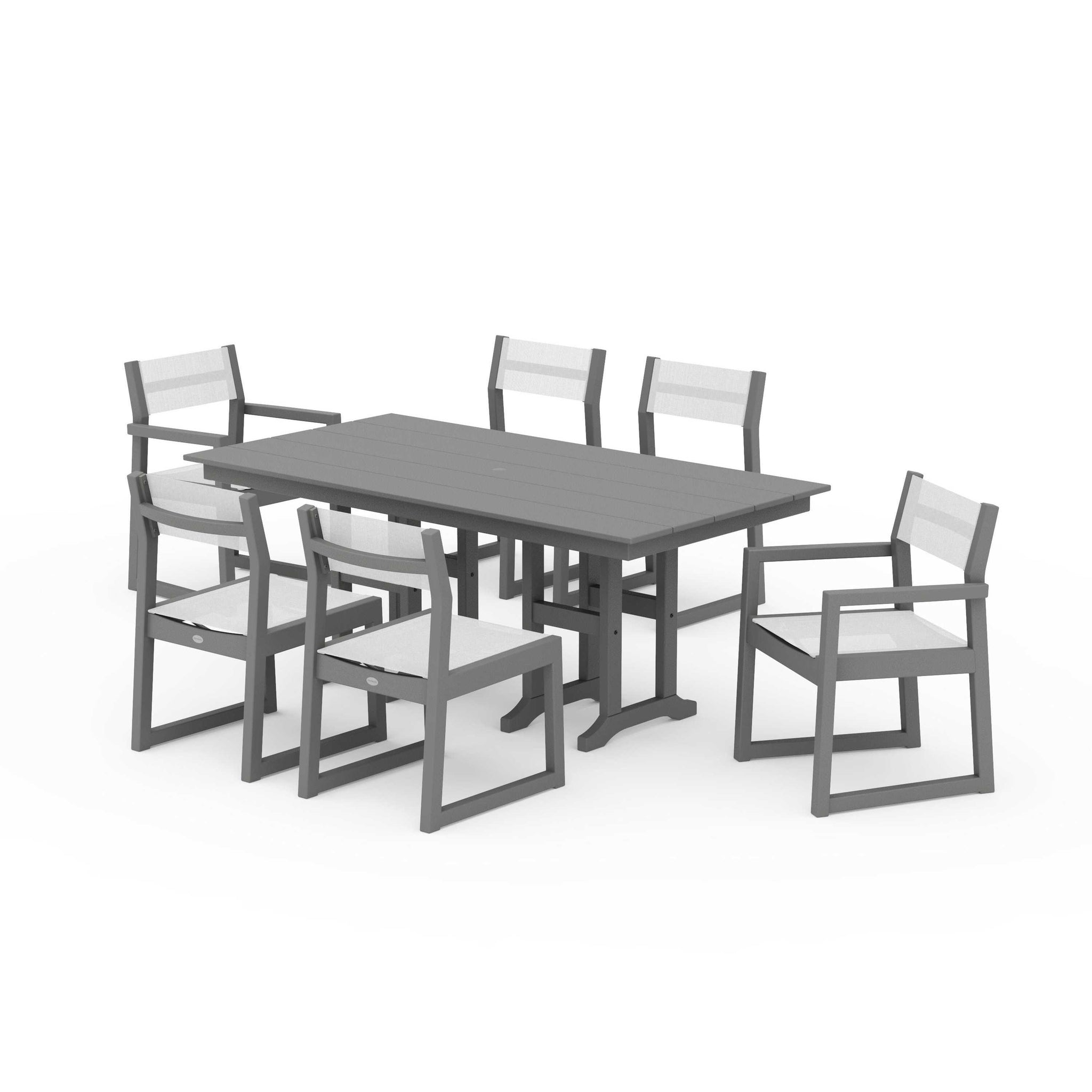 EDGE Sling 7-Piece Farmhouse Dining Set