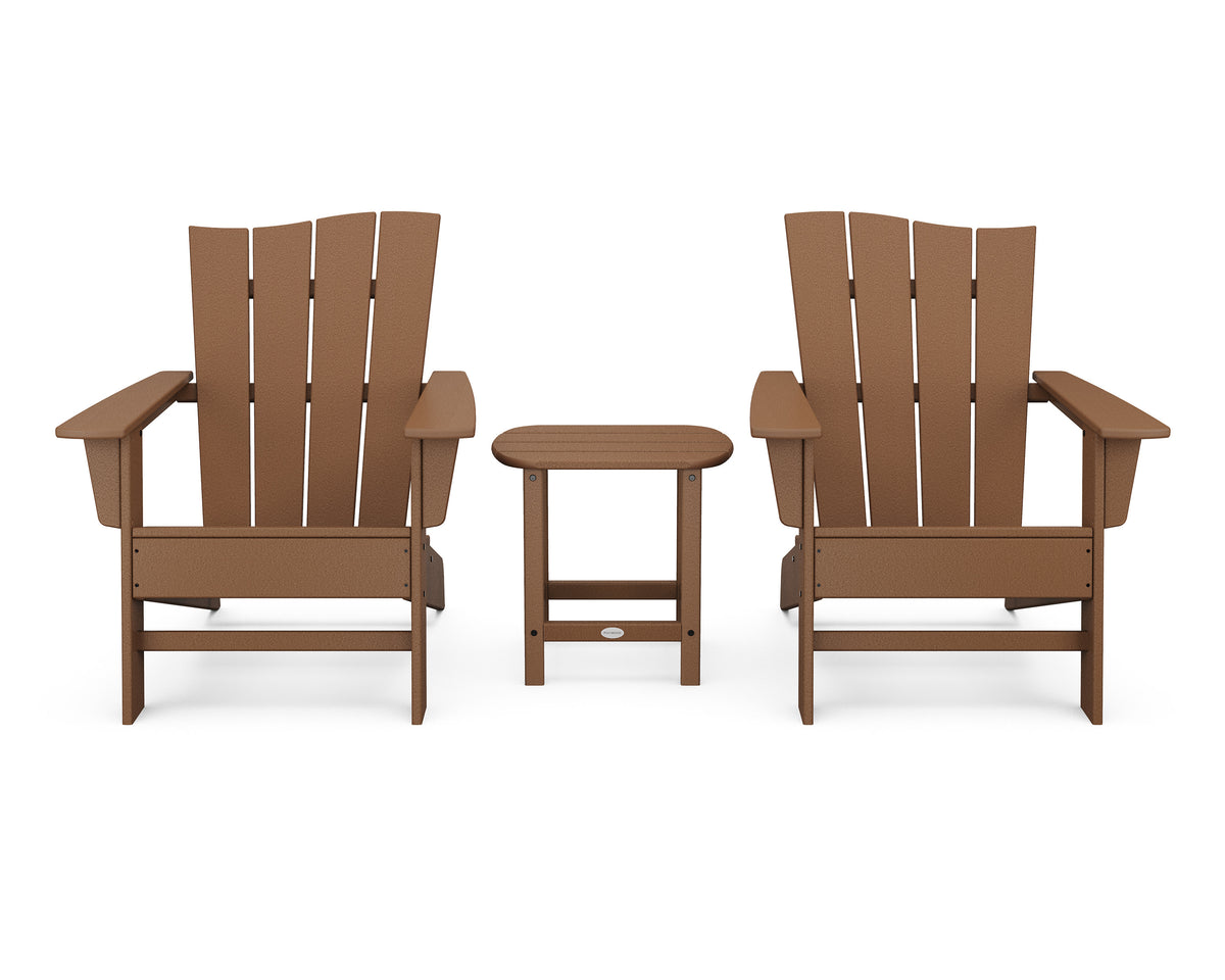 Wave 3-Piece Adirondack Chair Set