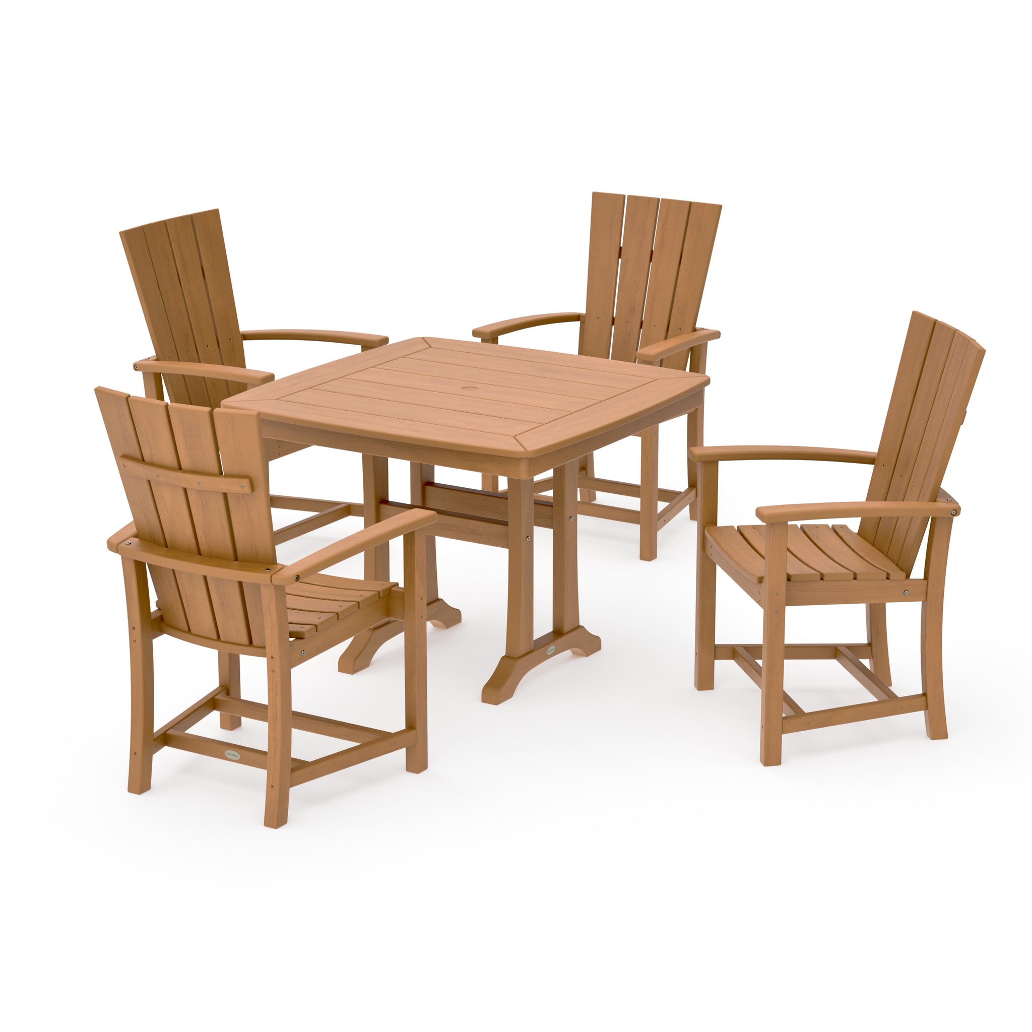 Quattro 5-Piece Dining Set with Trestle Legs