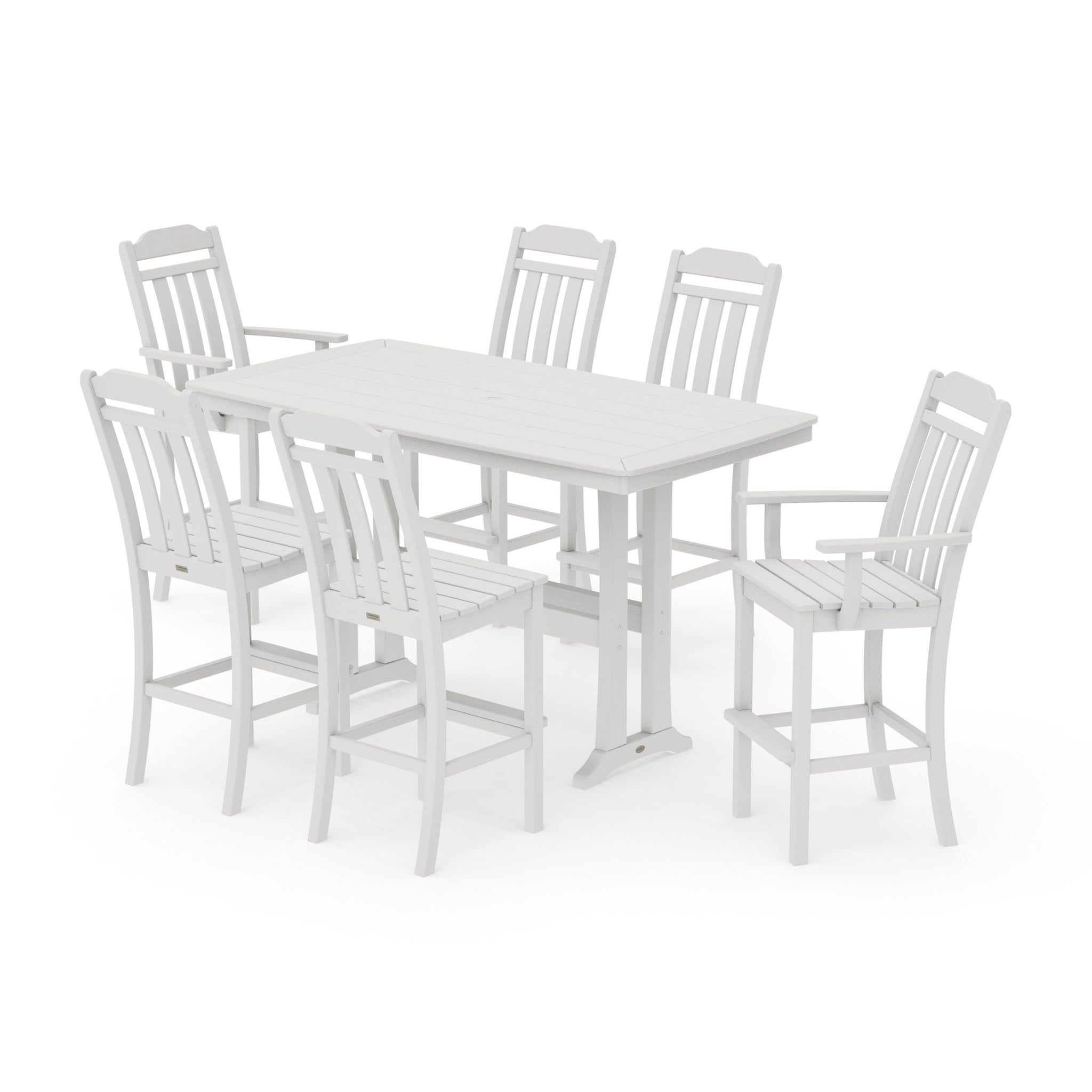 Cottage 7-Piece Bar Set with Trestle Legs