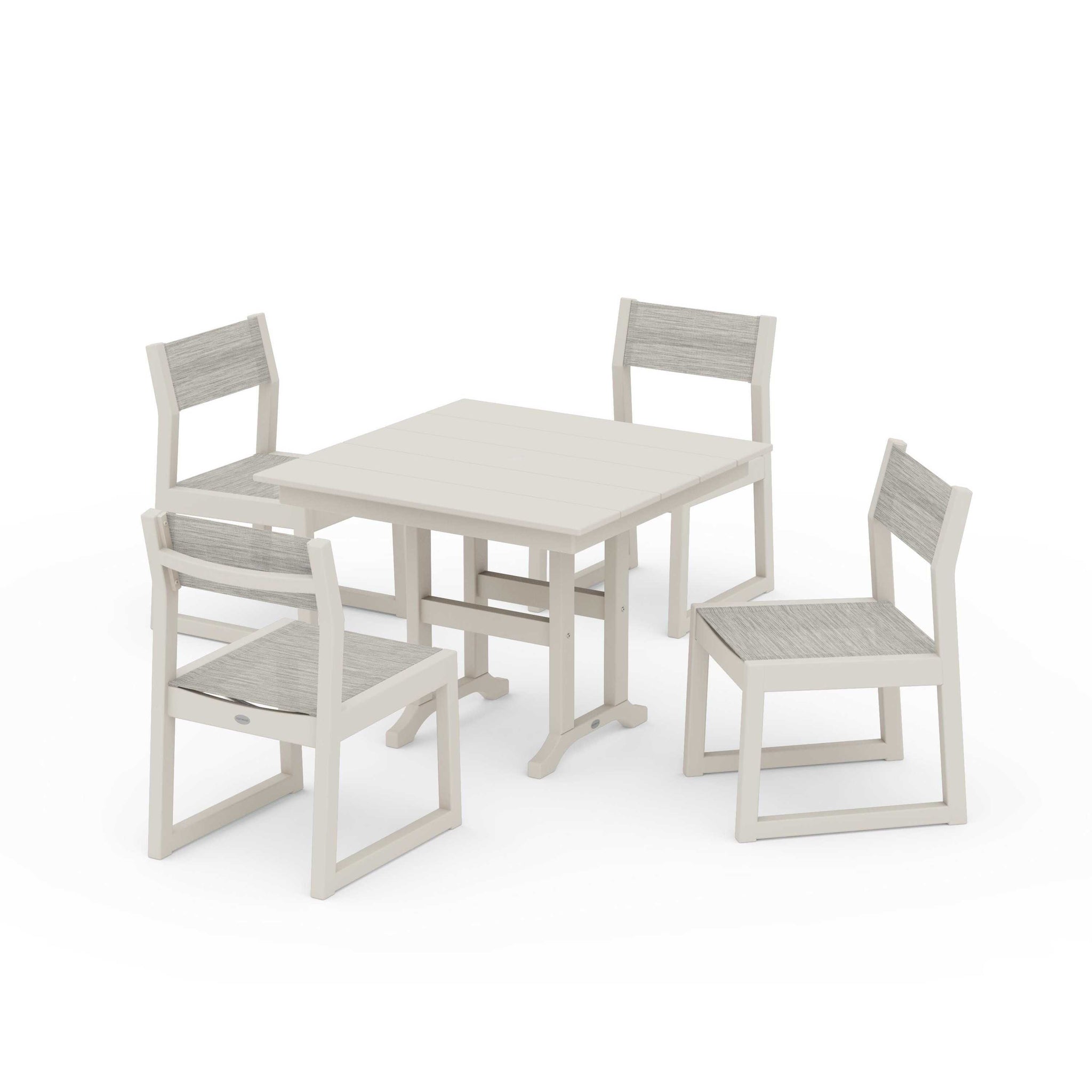 EDGE Sling Side Chair 5-Piece Farmhouse Dining Set